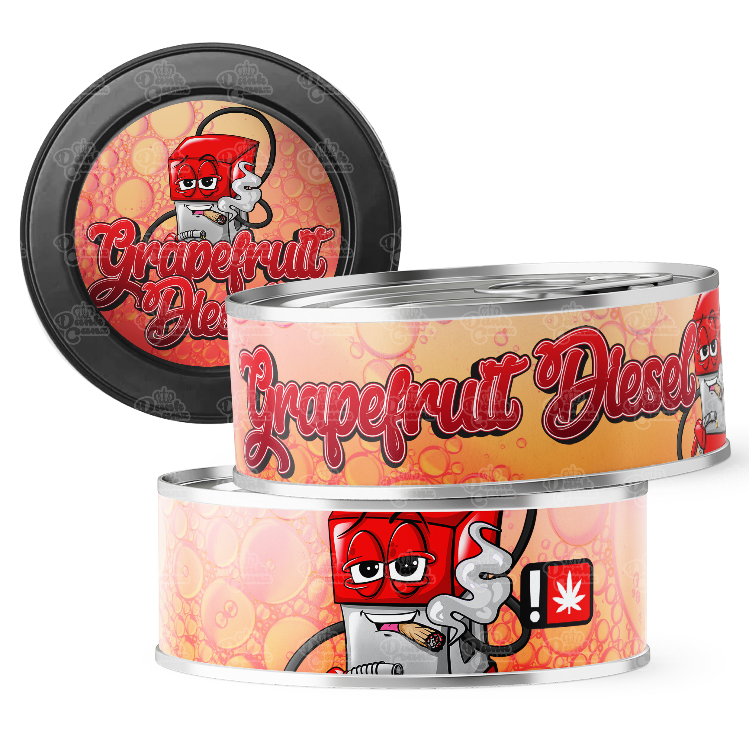 Grapefruit Diesel 3.5g Self Seal Tins - DC Packaging Custom Cannabis Packaging