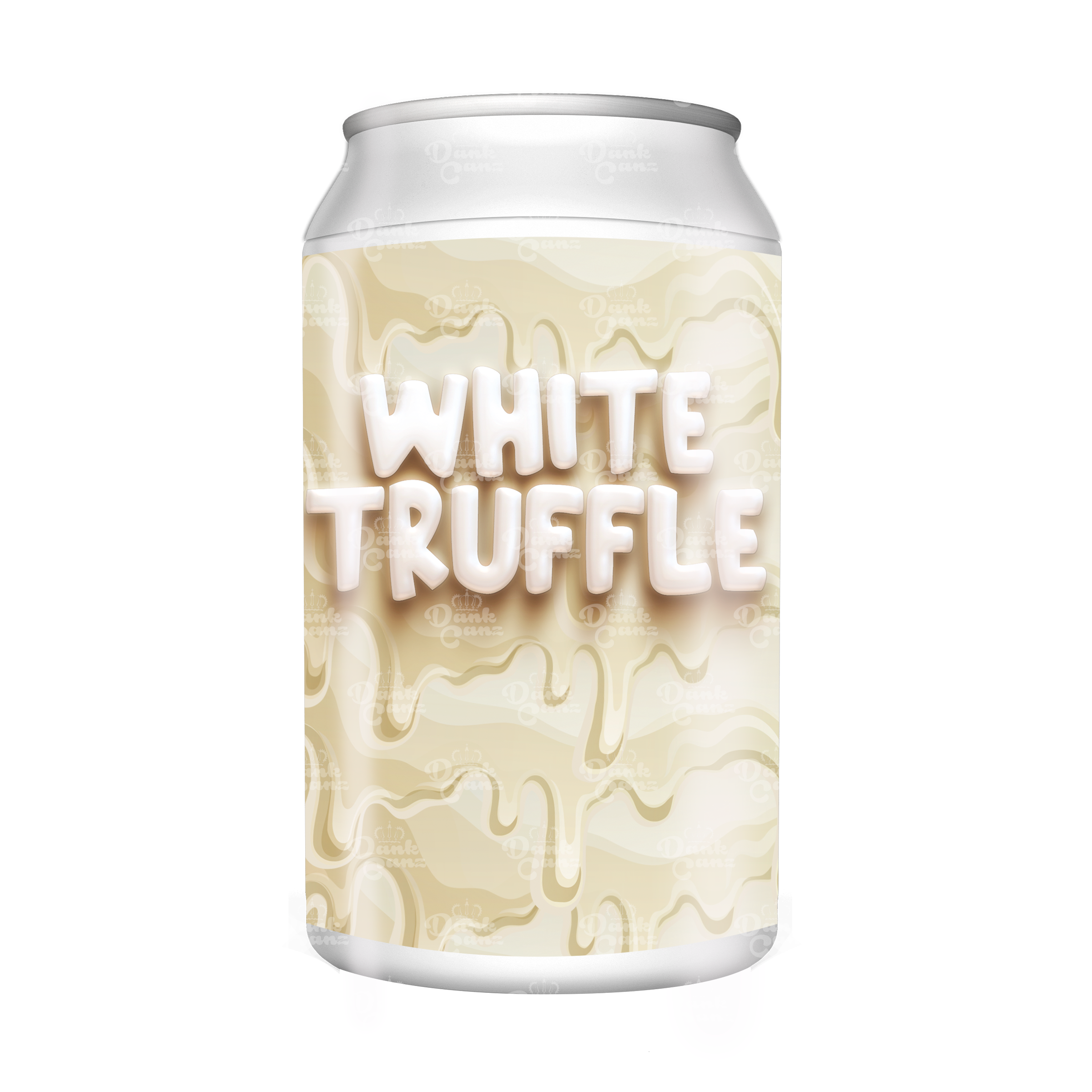 White Truffle 3.5g Plastic Soda Cans - DC Packaging Custom Cannabis Packaging