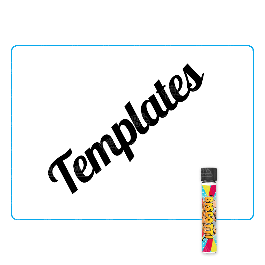 Glass Pre Roll Template - DC Packaging Custom Cannabis Packaging