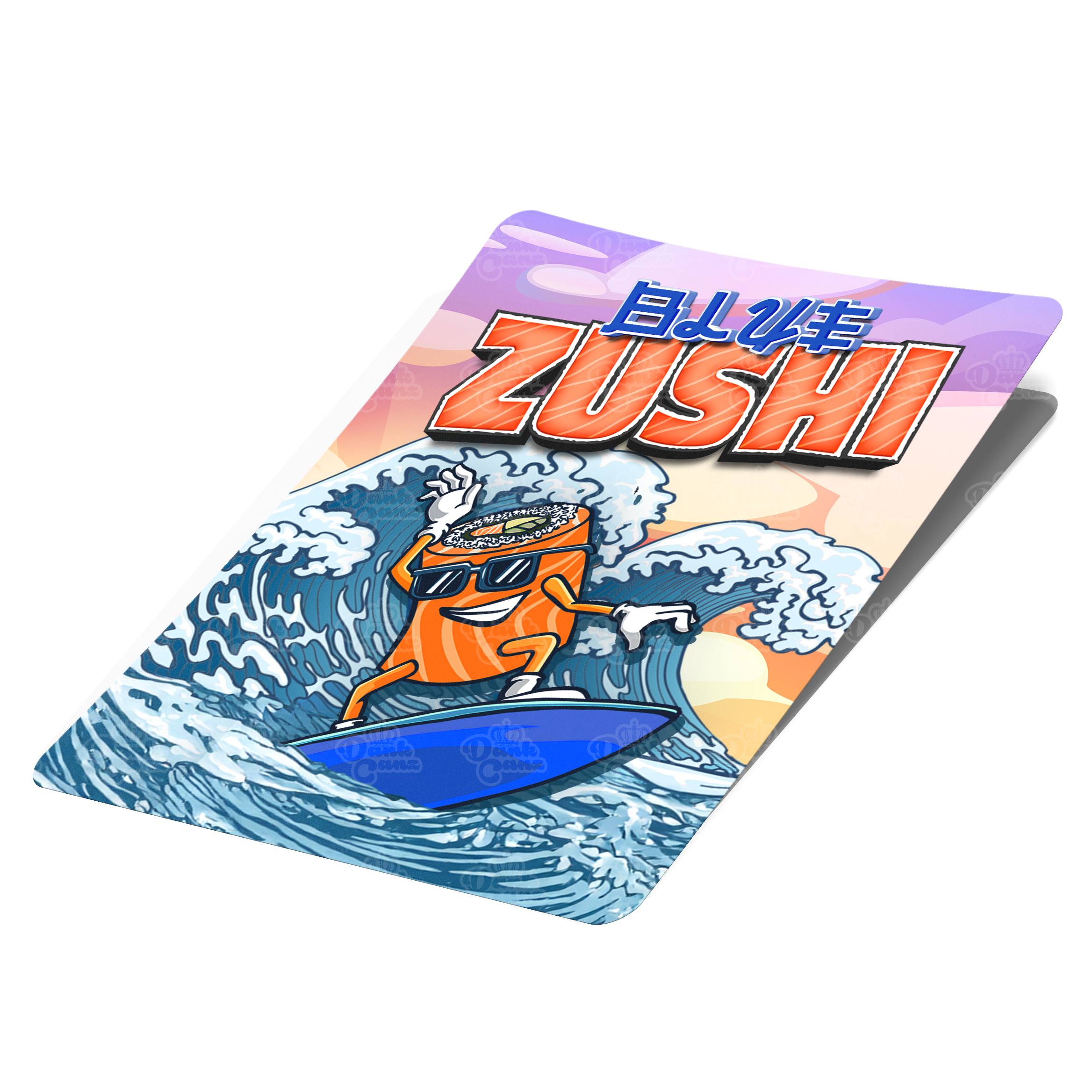 Blue Zushi Mylar Bag Labels - Labels only - DC Packaging Custom Cannabis Packaging