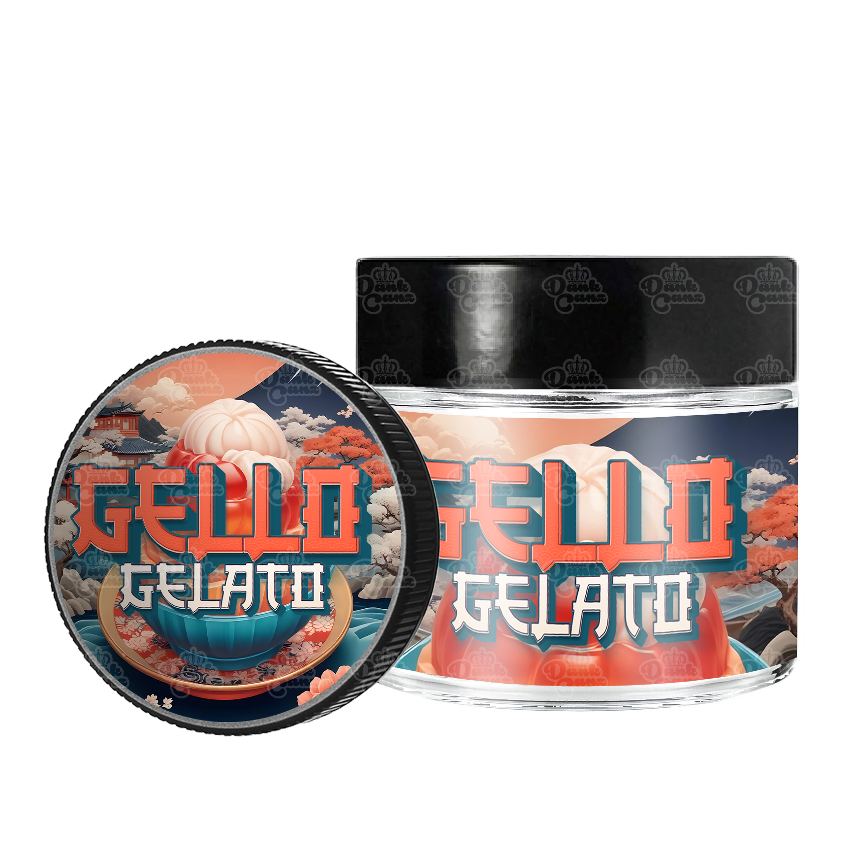 Gello Gelato 3.5g/60ml Glass Jars - Labelled - DC Packaging Custom Cannabis Packaging