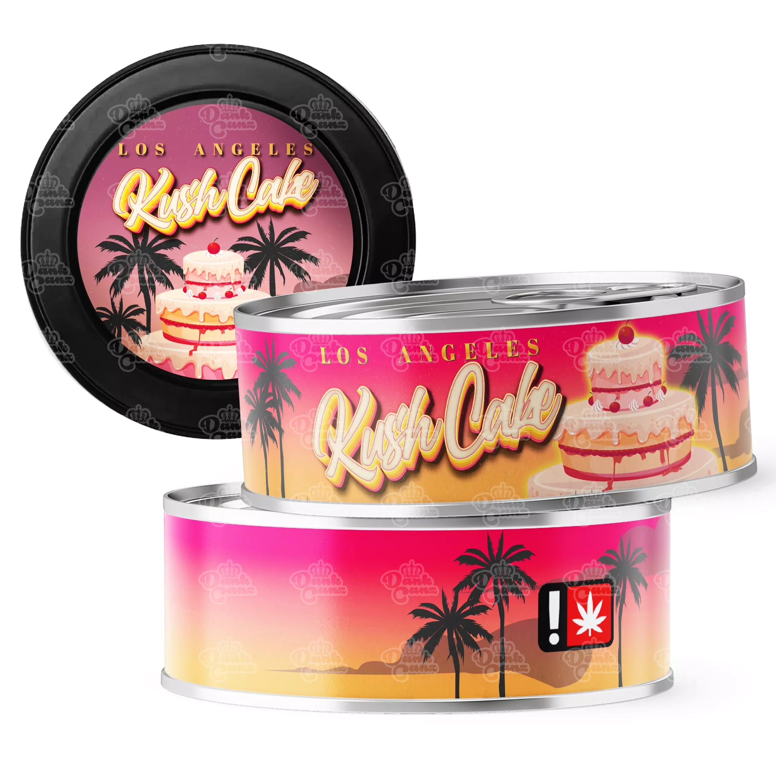 LA Kush Cake 3.5g Self Seal Tins - DC Packaging Custom Cannabis Packaging