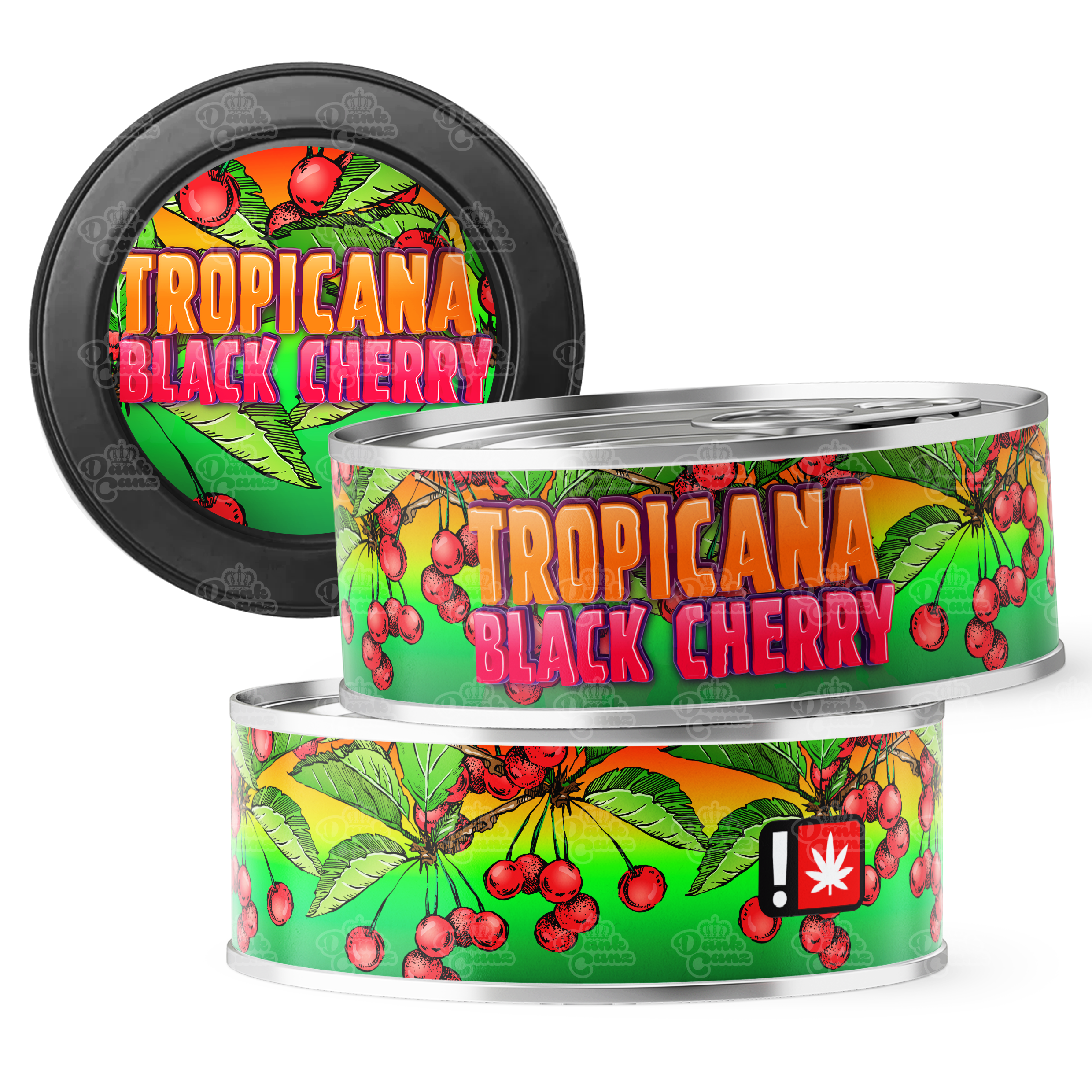Tropicana Black Cherry 3.5g Self Seal Tins - DC Packaging Custom Cannabis Packaging