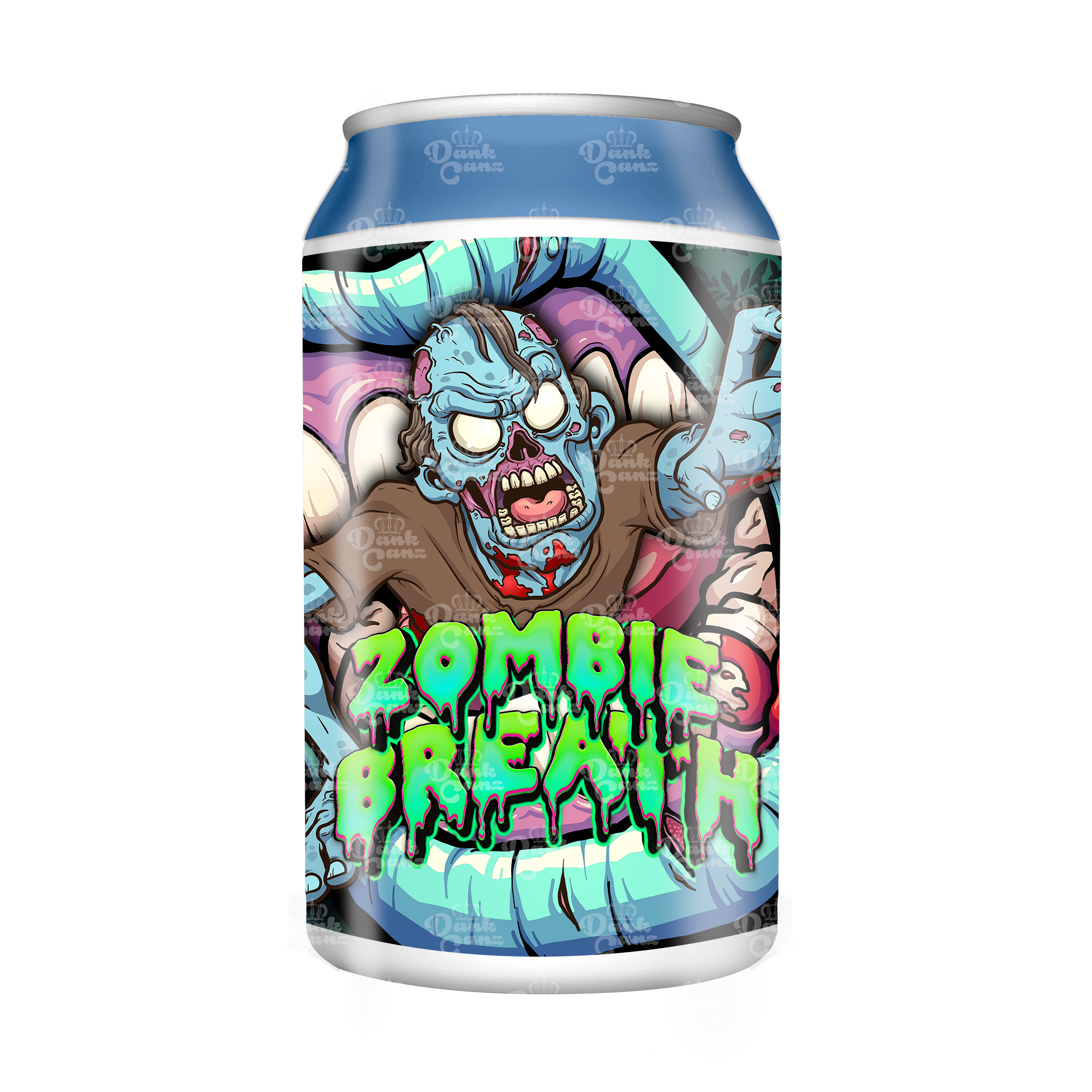 Zombie Breath 3.5g Plastic Soda Cans - DC Packaging Custom Cannabis Packaging