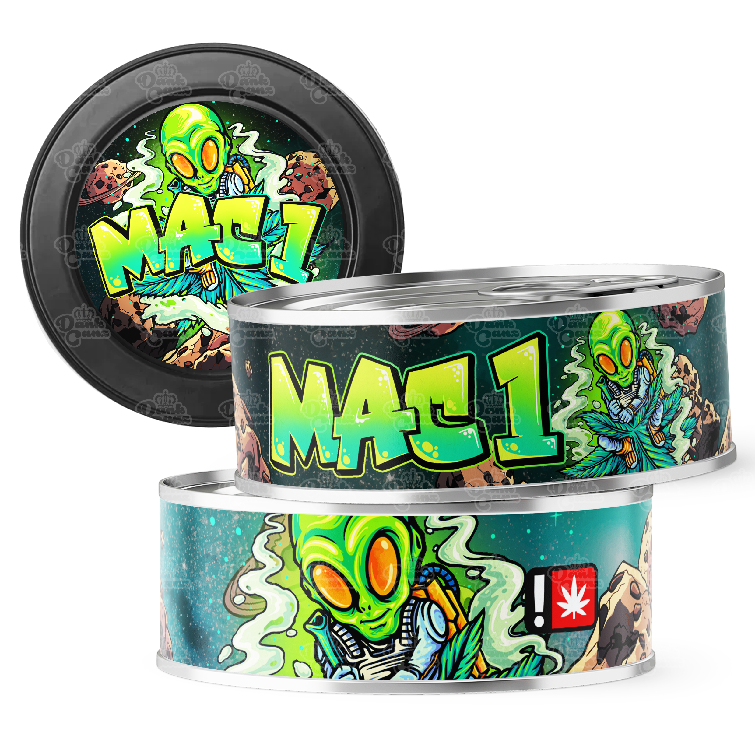 Mac 1 3.5g Self Seal Tins - DC Packaging Custom Cannabis Packaging