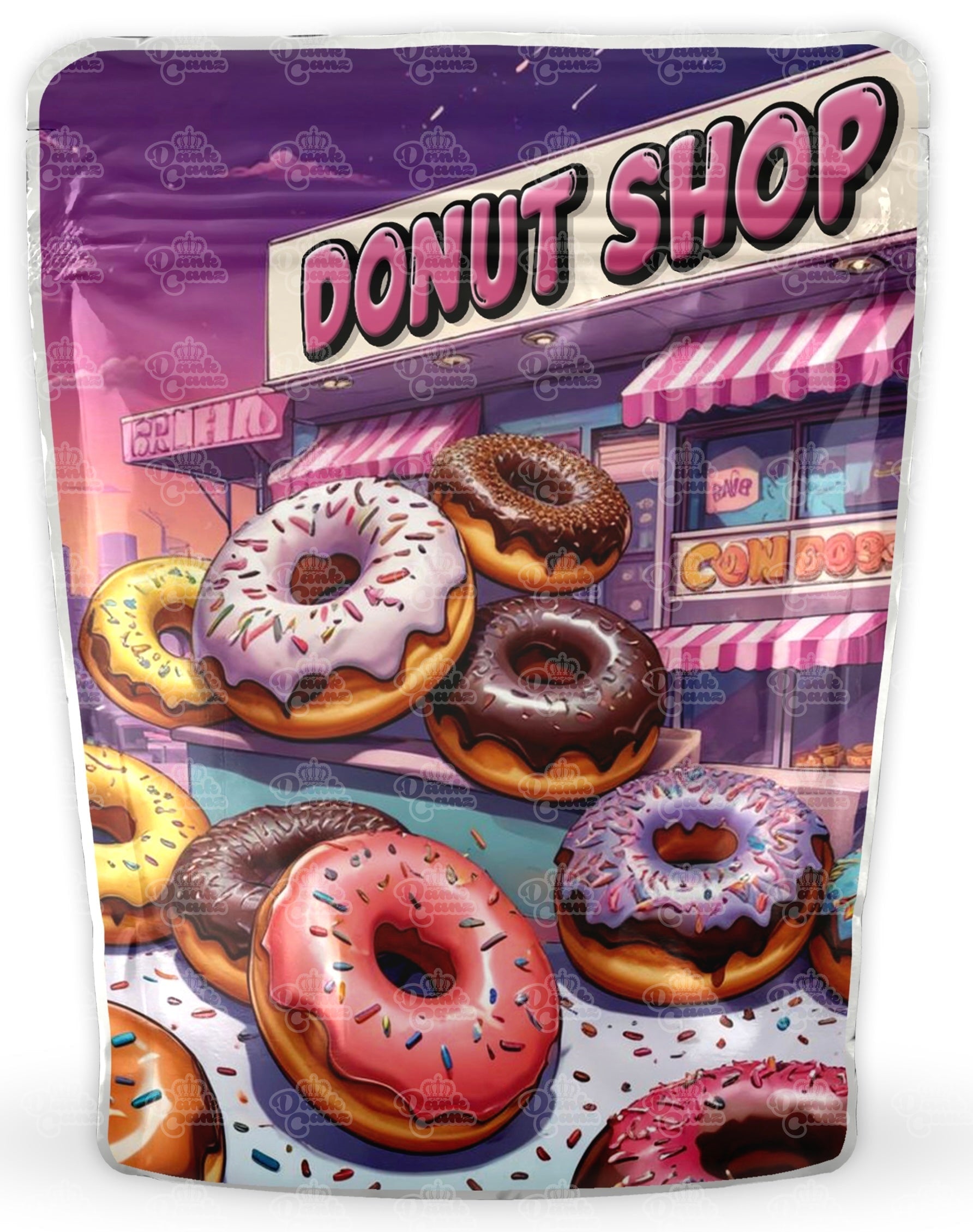 Donut Shop Mylar Bags - DC Packaging Custom Cannabis Packaging