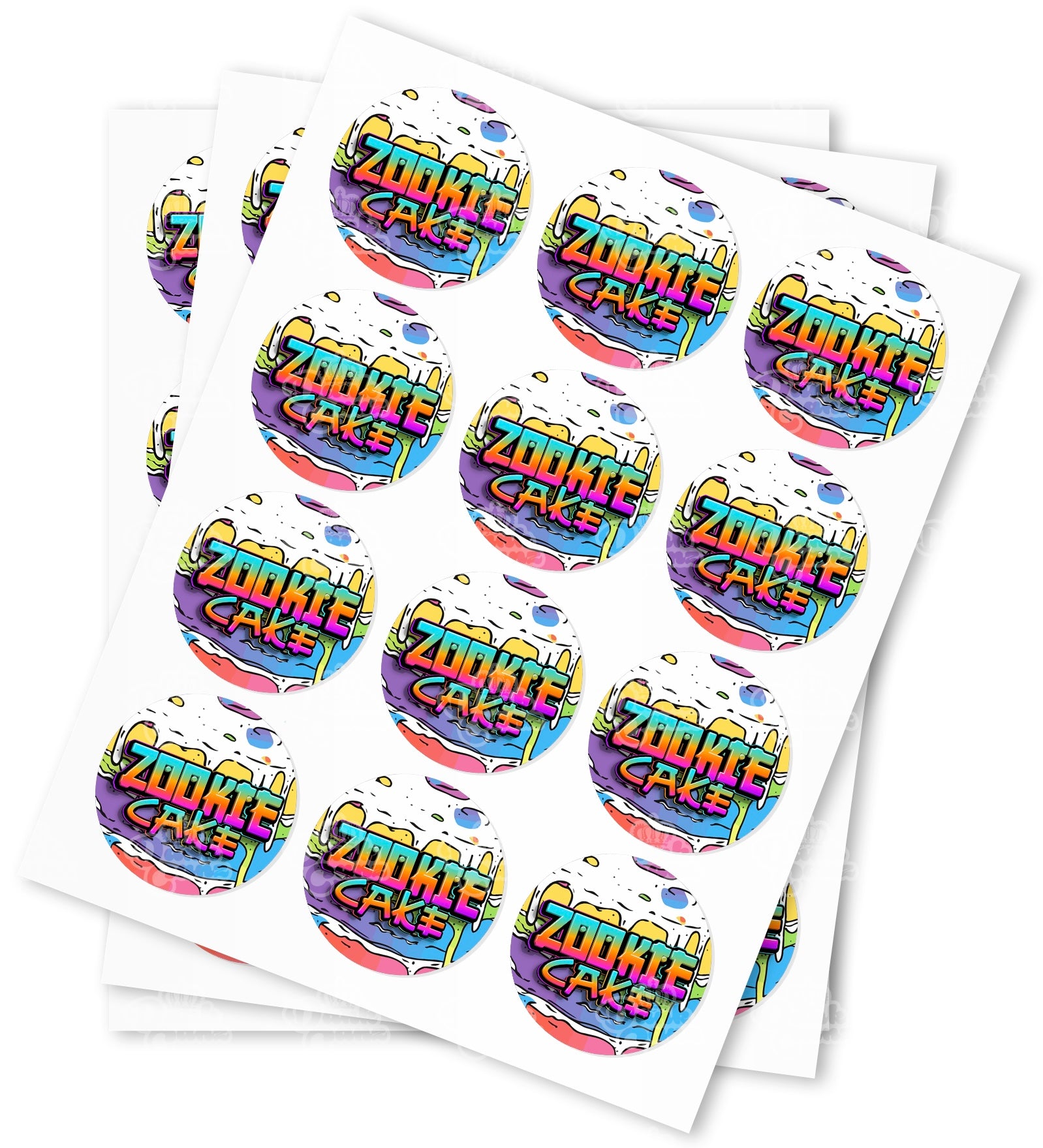 Zookie Cake Strain Stickers - DC Packaging Custom Cannabis Packaging