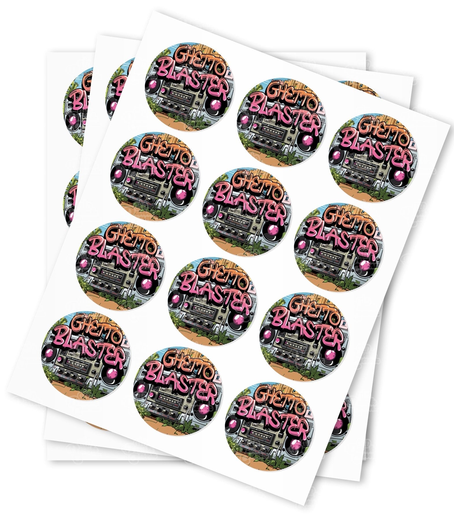 Ghetto Blaster Strain Stickers - DC Packaging Custom Cannabis Packaging