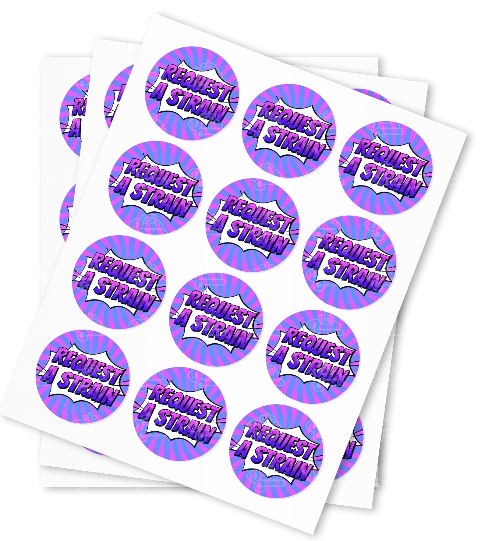 Request A Strain Stickers - DC Packaging Custom Cannabis Packaging
