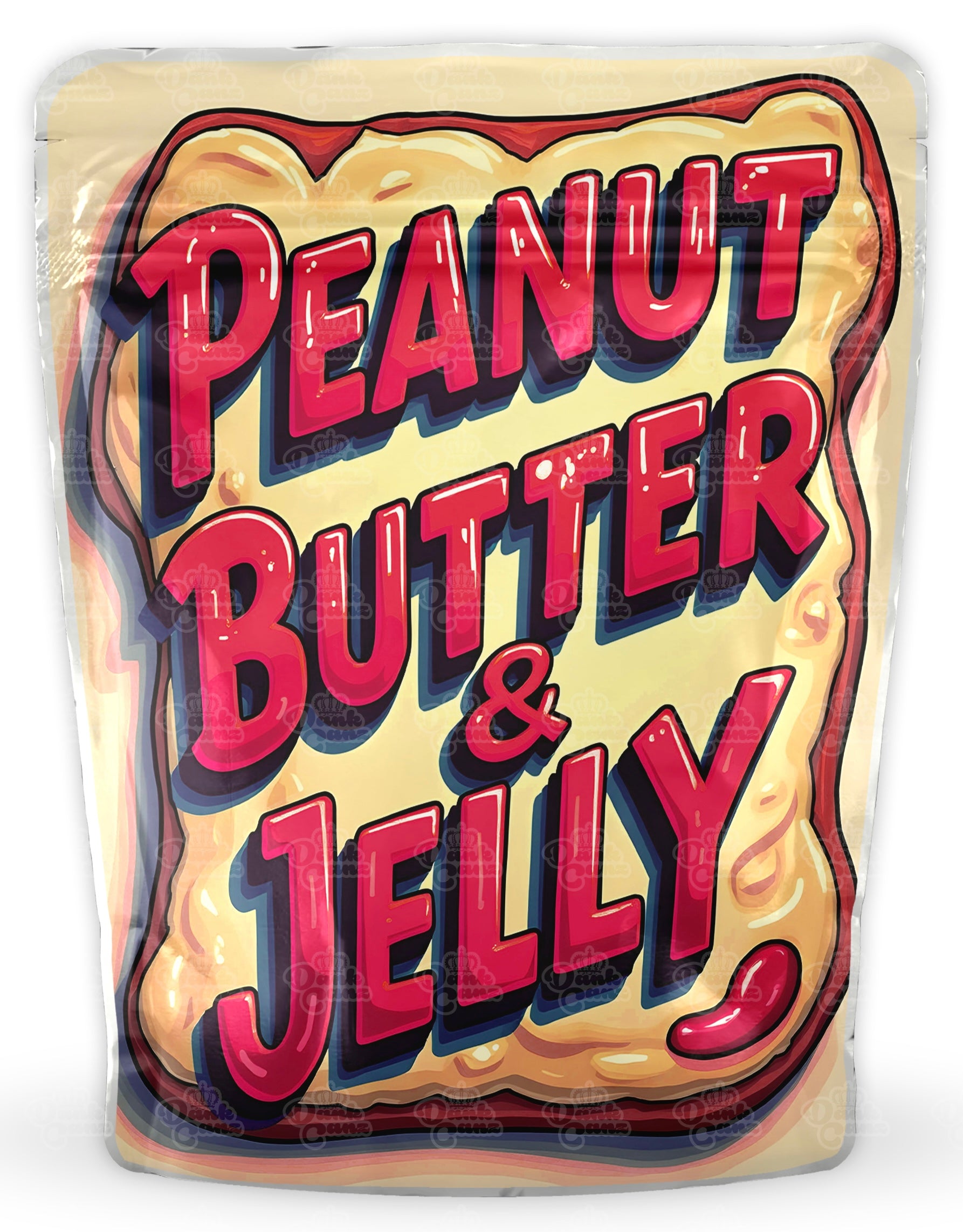 Peanut Butter & Jelly Mylar Bags - DC Packaging Custom Cannabis Packaging