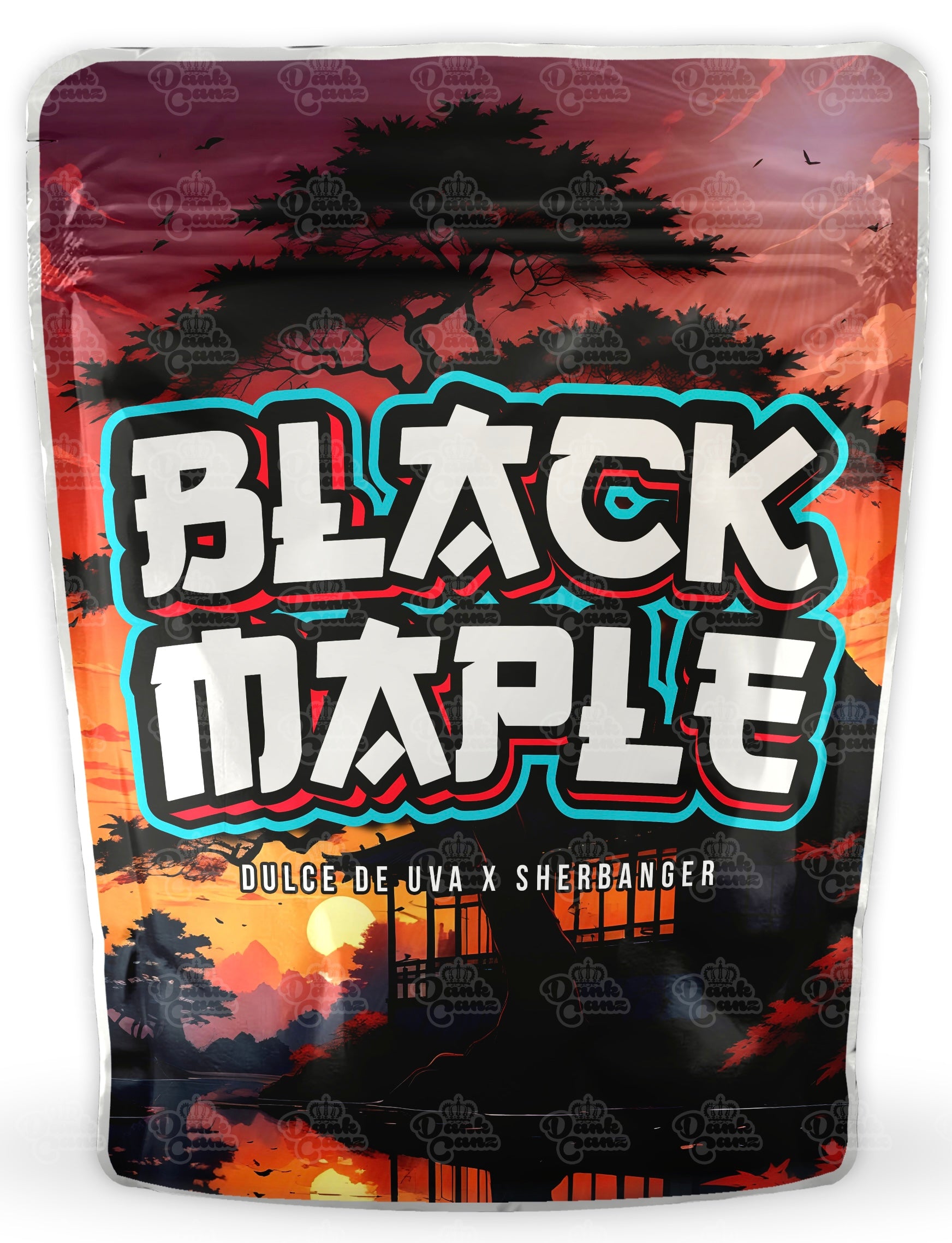 Black Maple Mylar Bags - DC Packaging Custom Cannabis Packaging