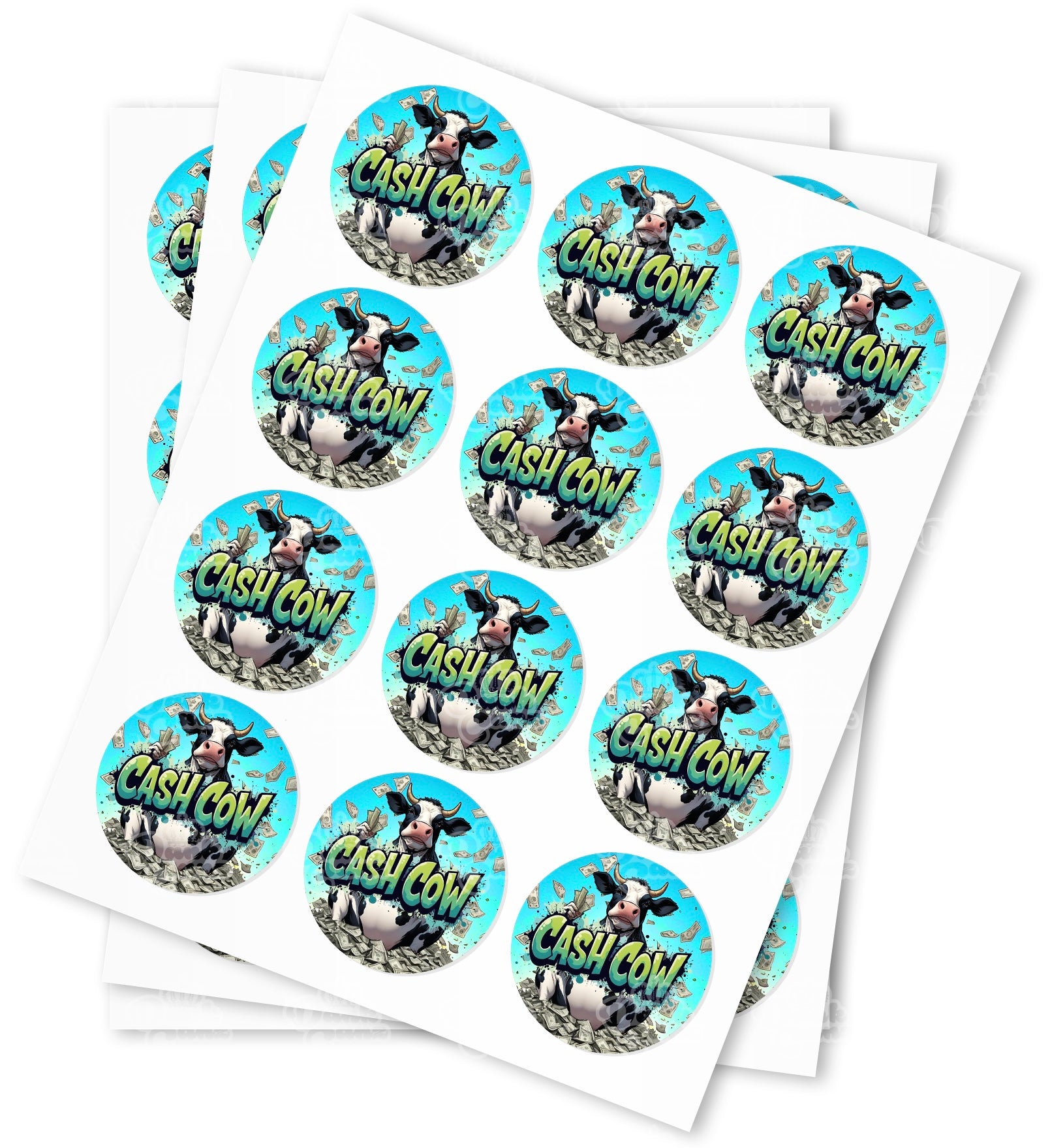 Cash Cow Strain Stickers - DC Packaging Custom Cannabis Packaging