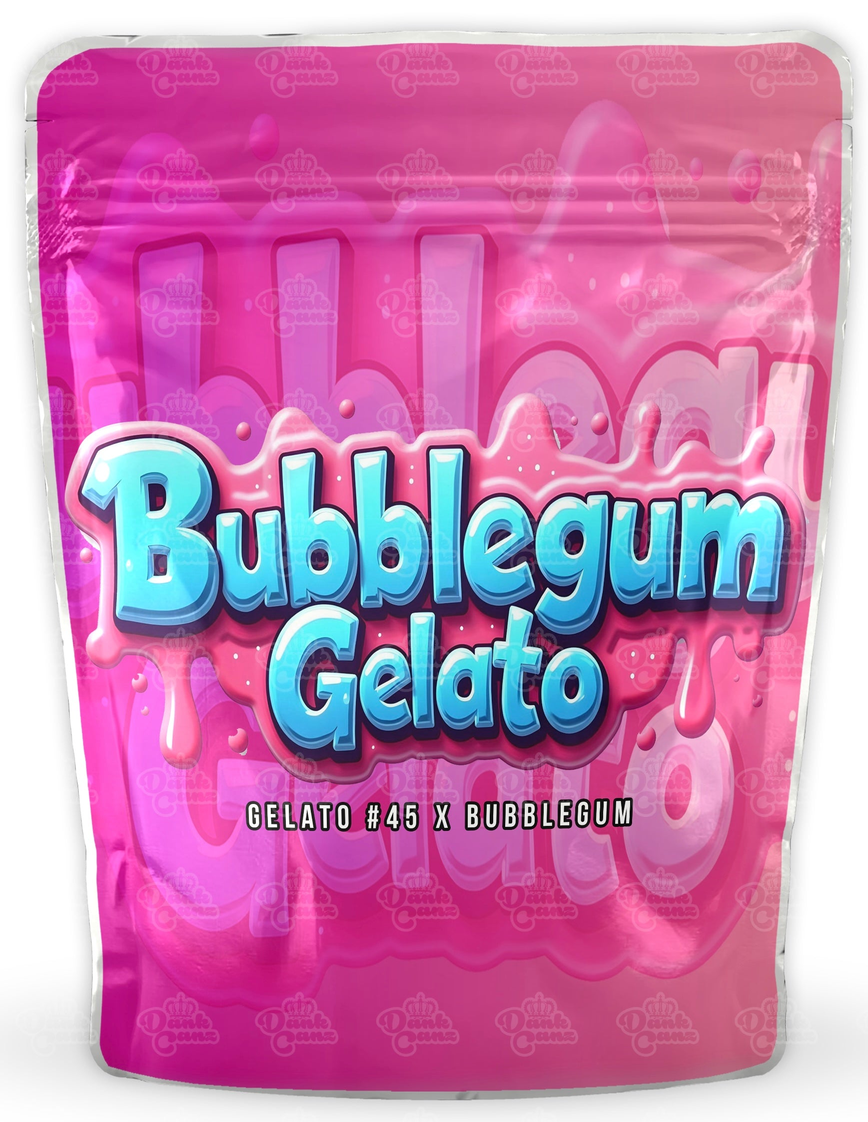 Bubblegum Gelato Mylar Bags - DC Packaging Custom Cannabis Packaging