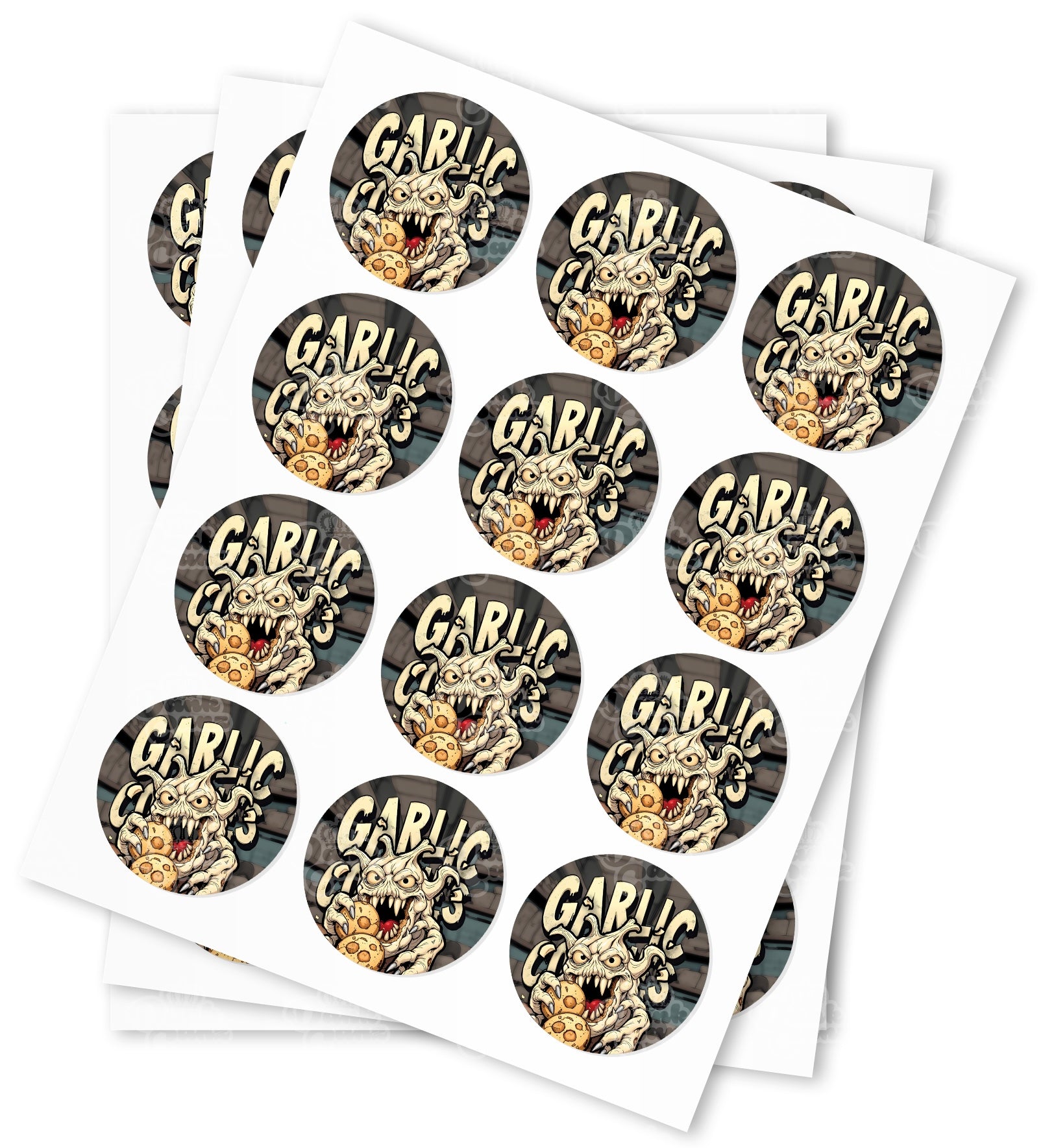 Garlic Cookies Stickers - DC Packaging Custom Cannabis Packaging