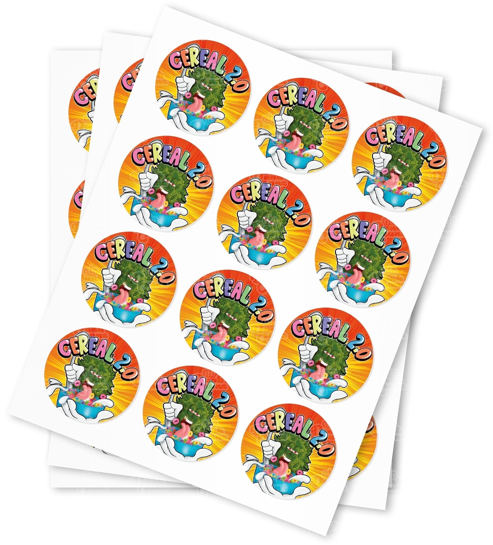 Cereal 2.0 Strain Stickers - DC Packaging Custom Cannabis Packaging