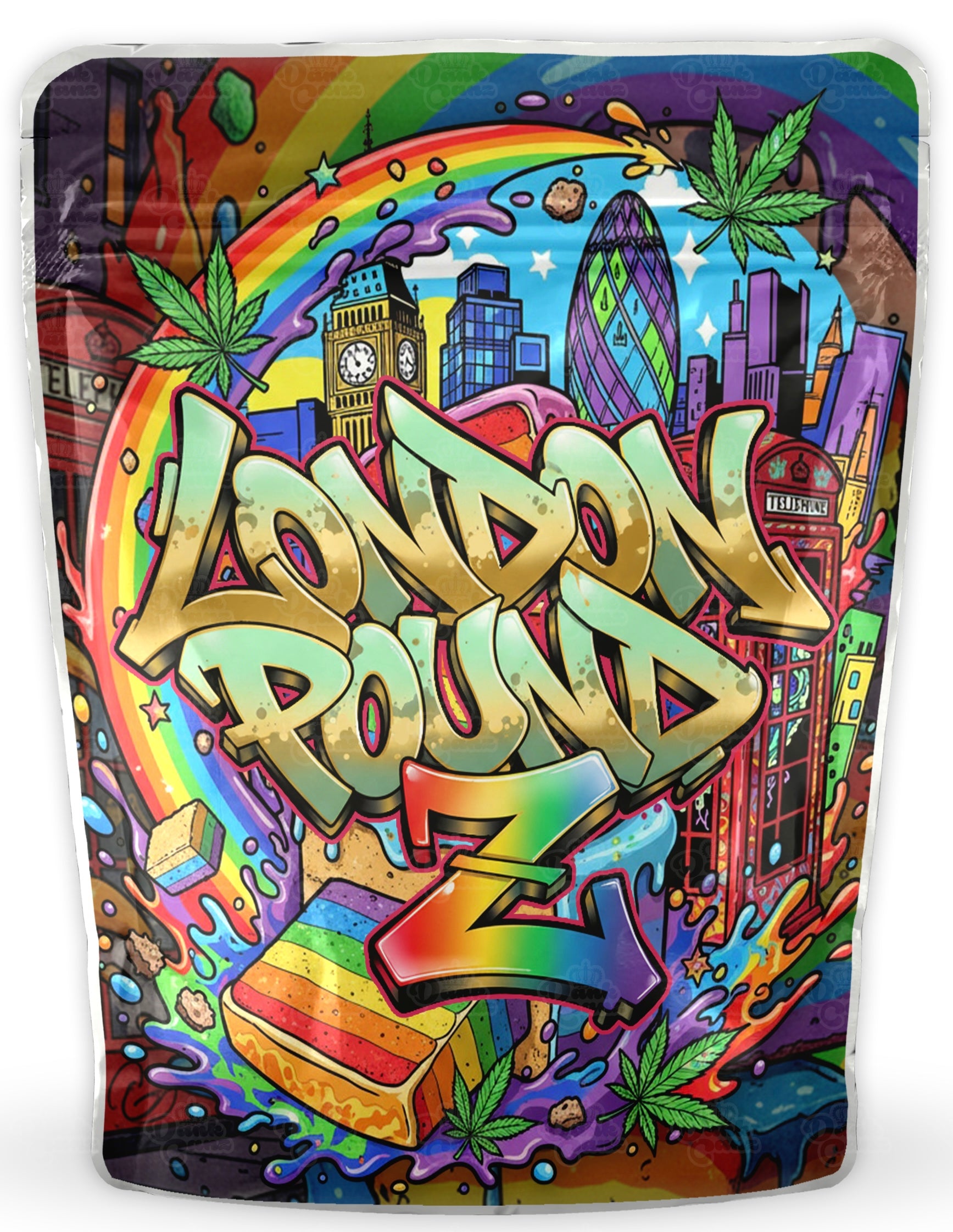 London Pound Z Mylar Bags - DC Packaging Custom Cannabis Packaging