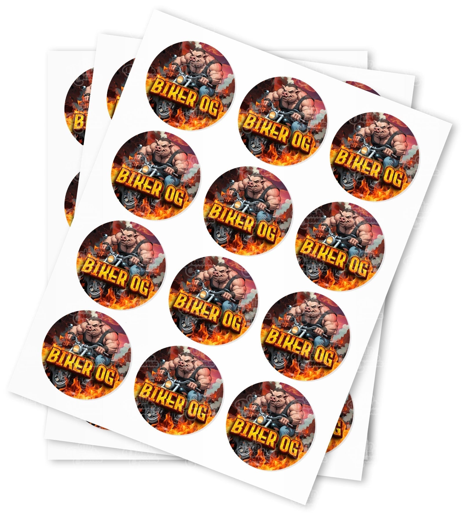 Biker OG Strain Stickers - DC Packaging Custom Cannabis Packaging