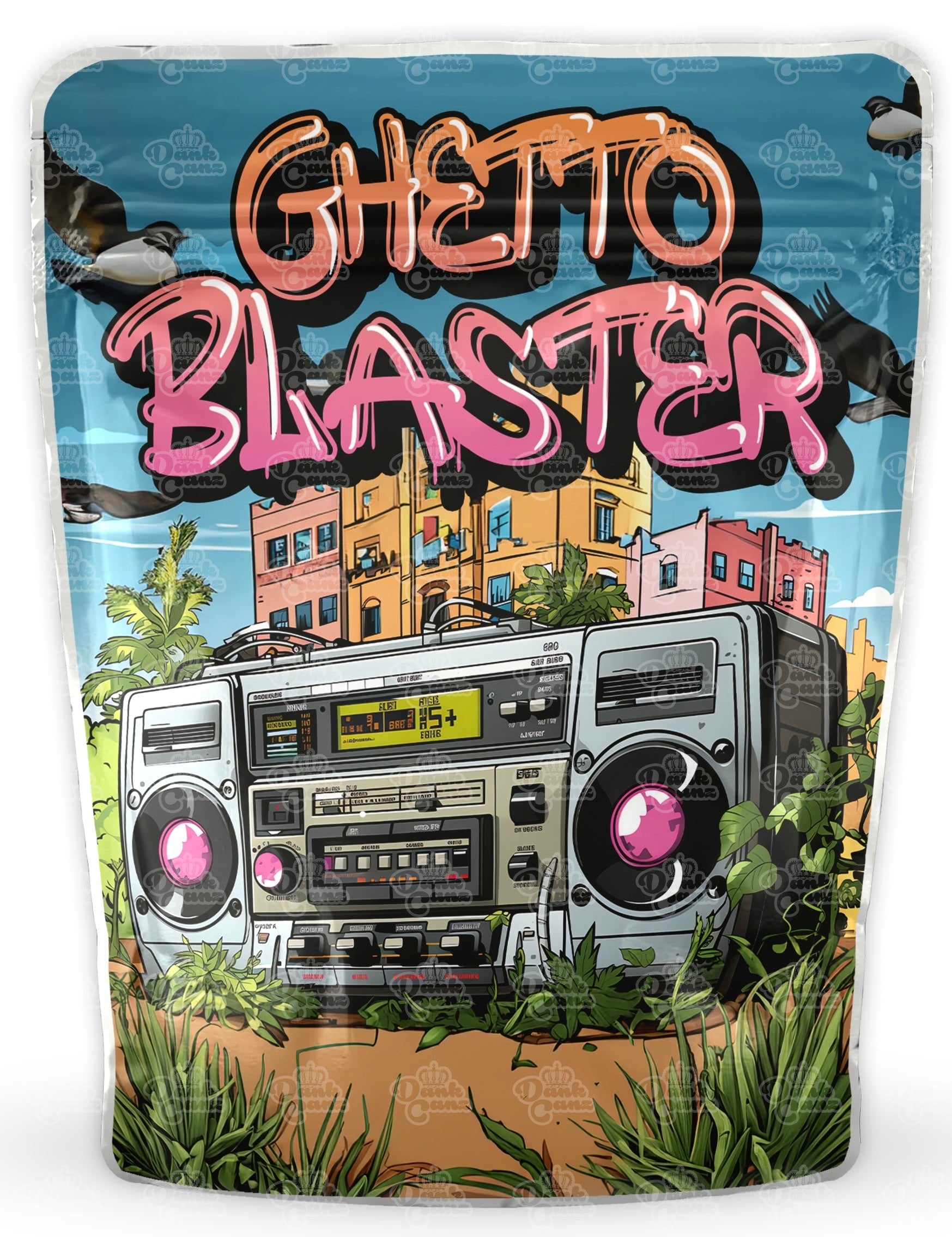 Ghetto Blaster Mylar Bags - DC Packaging Custom Cannabis Packaging