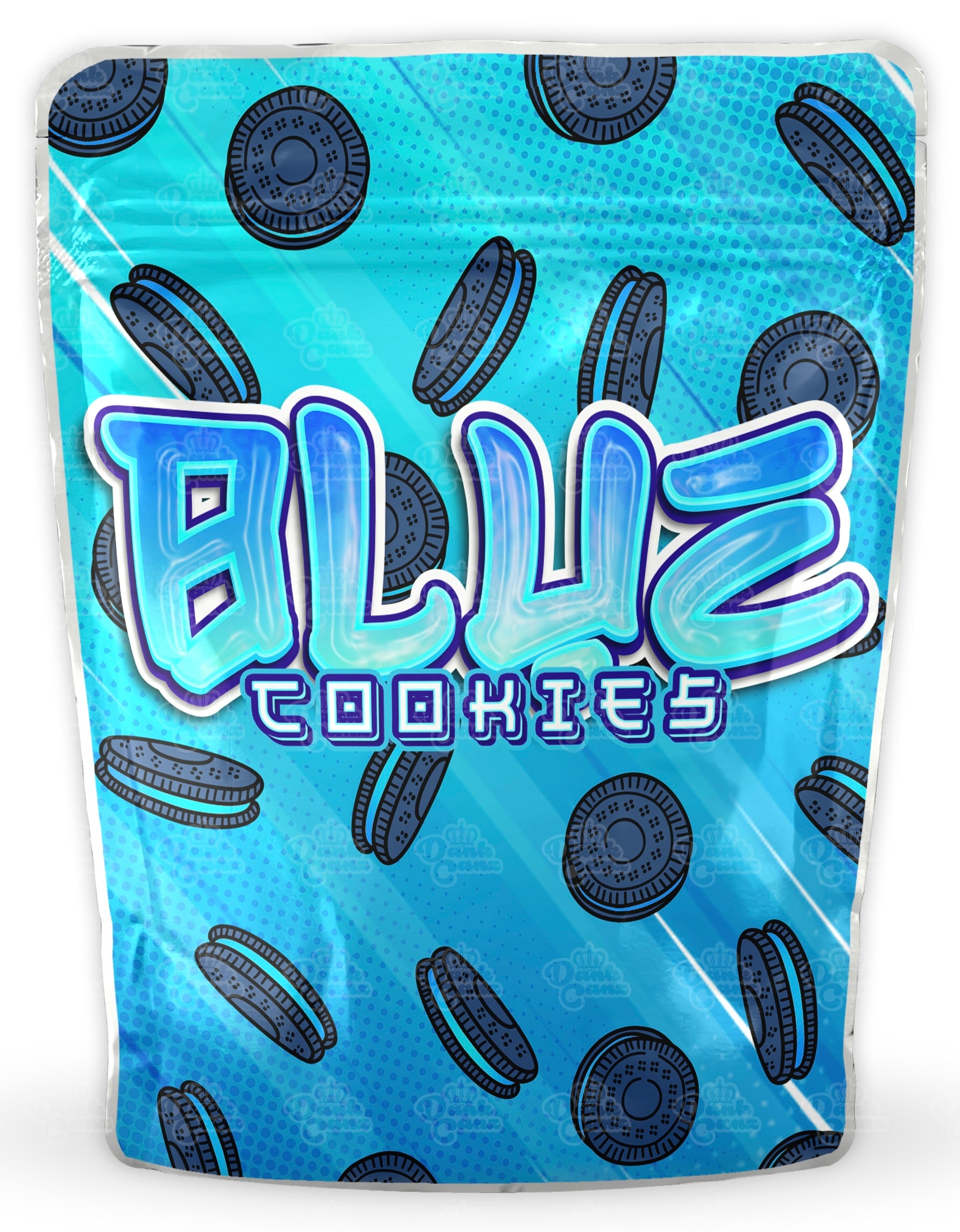 Blue Cookies Mylar Bags - DC Packaging Custom Cannabis Packaging