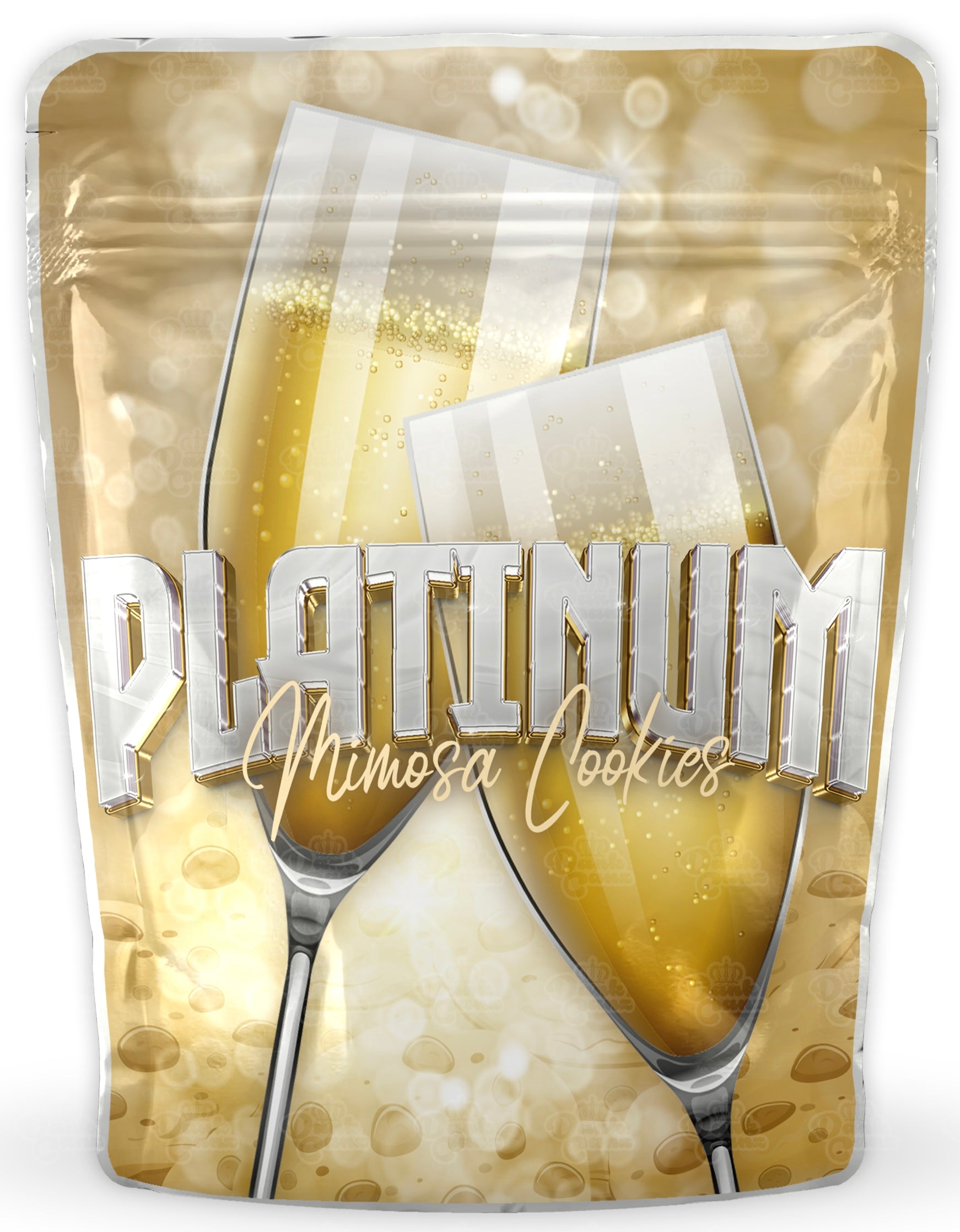 Platinum Mimosa Cookies Mylar Bags - DC Packaging Custom Cannabis Packaging