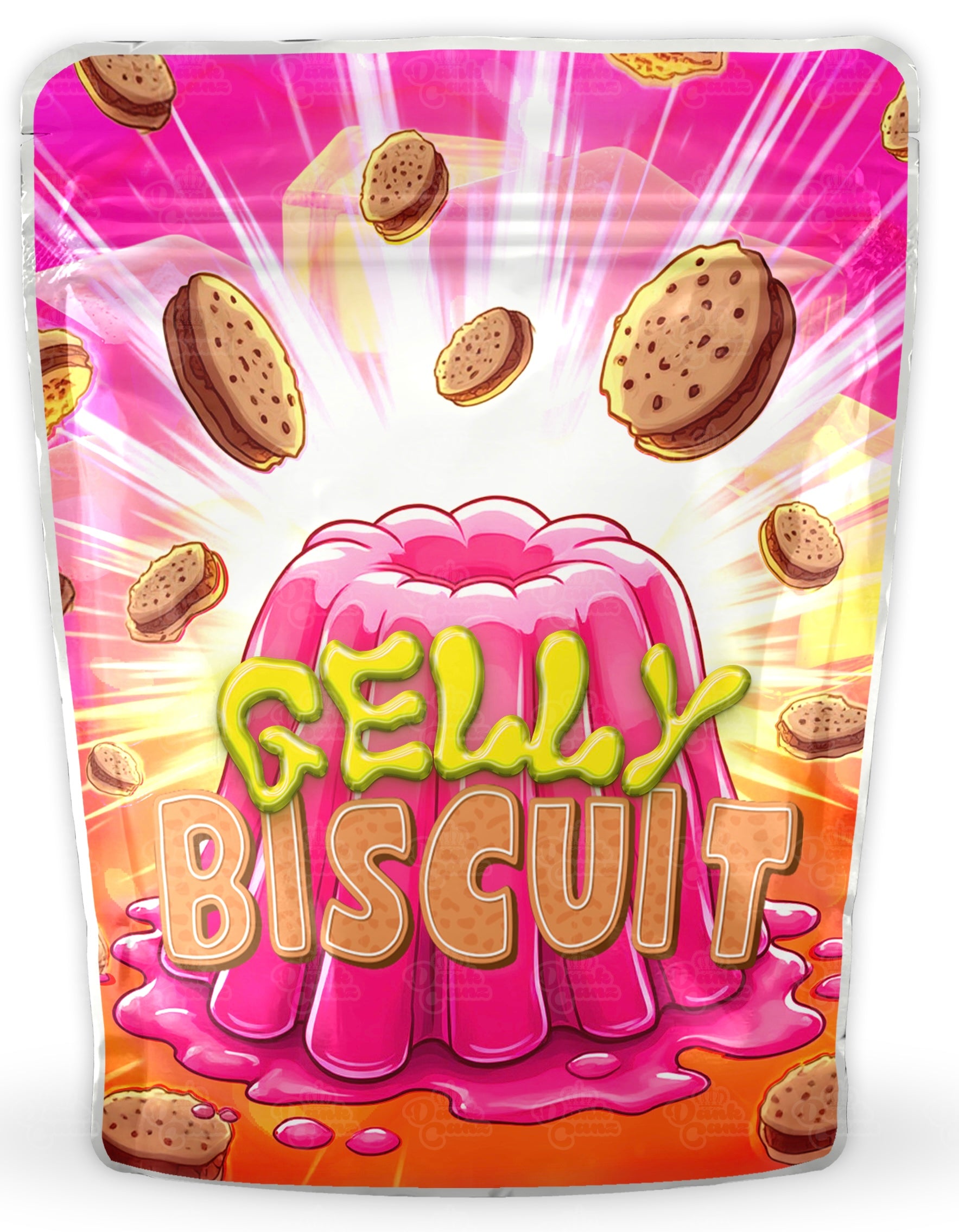 Gelly Biscuit Mylar Bags - DC Packaging Custom Cannabis Packaging