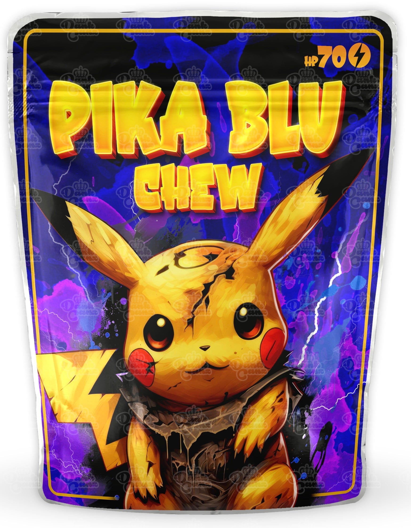 Pika Blu Chew Mylar Bags - DC Packaging Custom Cannabis Packaging