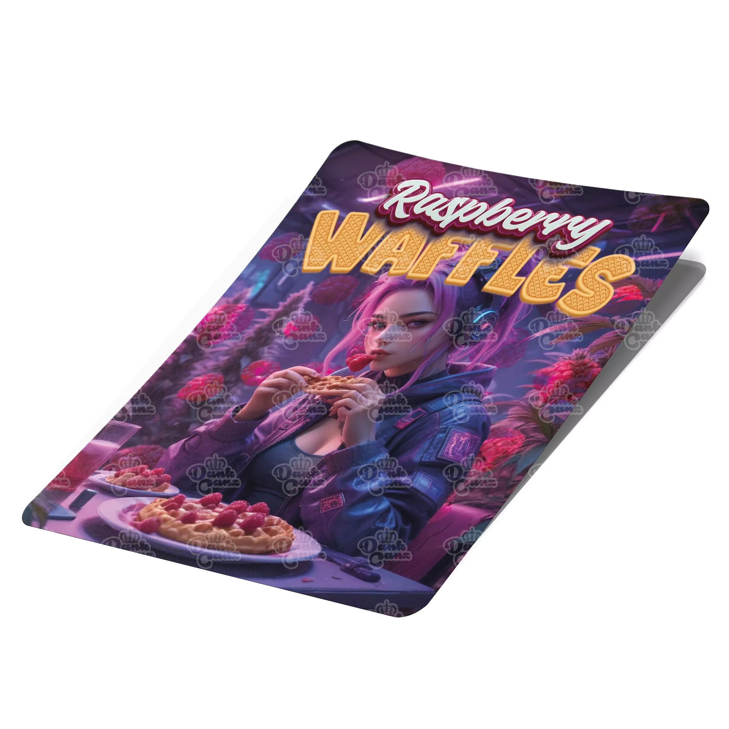Raspberry Waffles Mylar Bag Labels - Labels only - DC Packaging Custom Cannabis Packaging