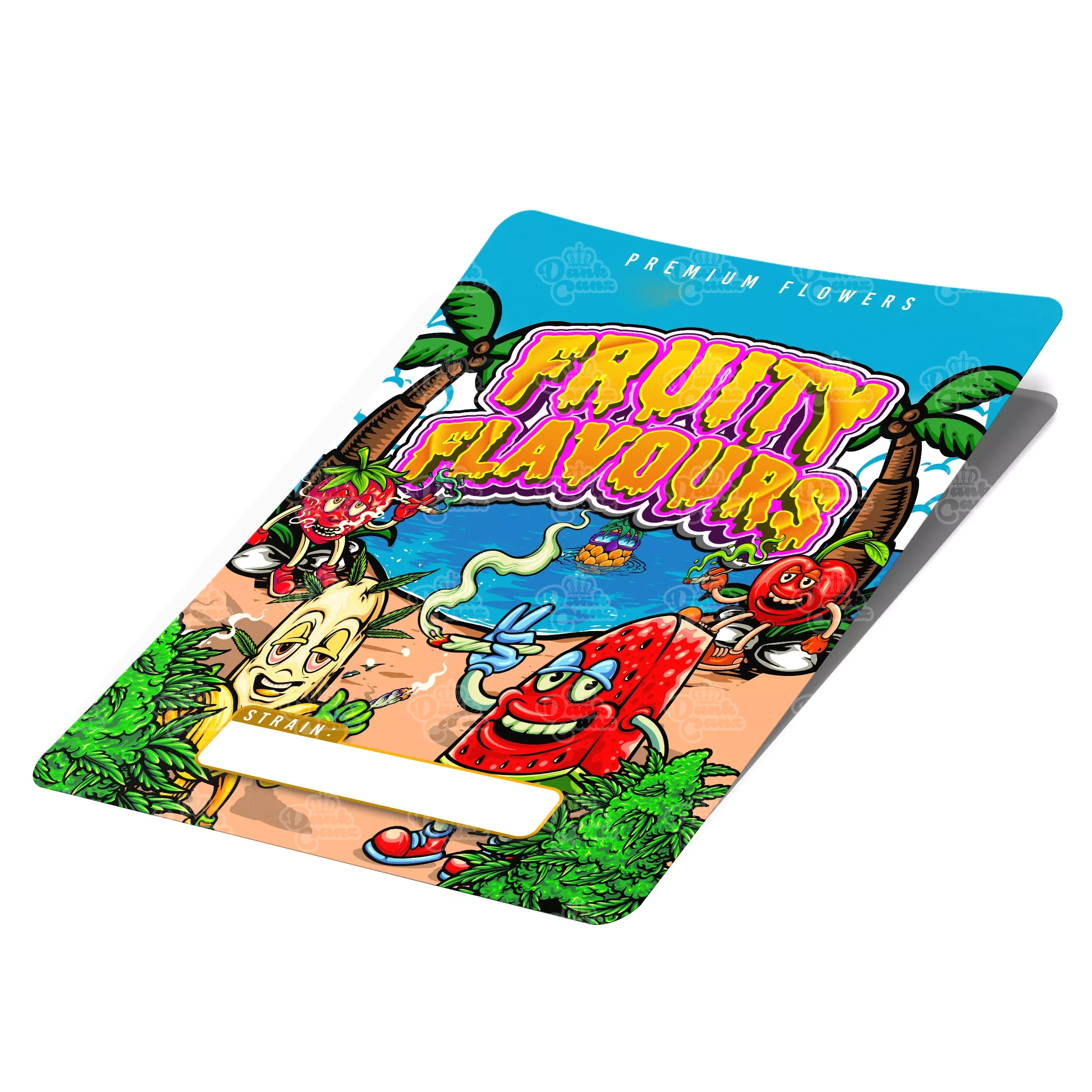 Fruity Flavours Mylar Bag Labels - Labels only - DC Packaging Custom Cannabis Packaging