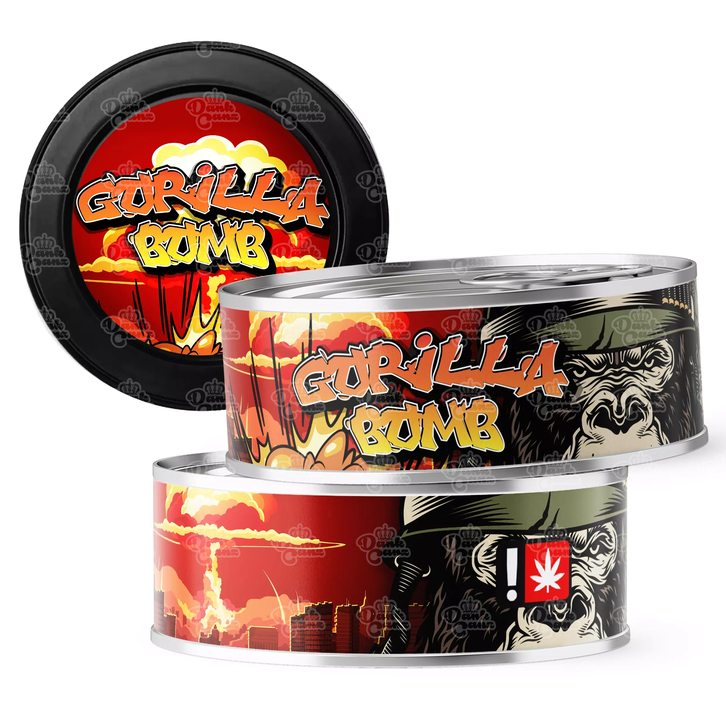 Gorilla Bomb 3.5g Self Seal Tins - DC Packaging Custom Cannabis Packaging