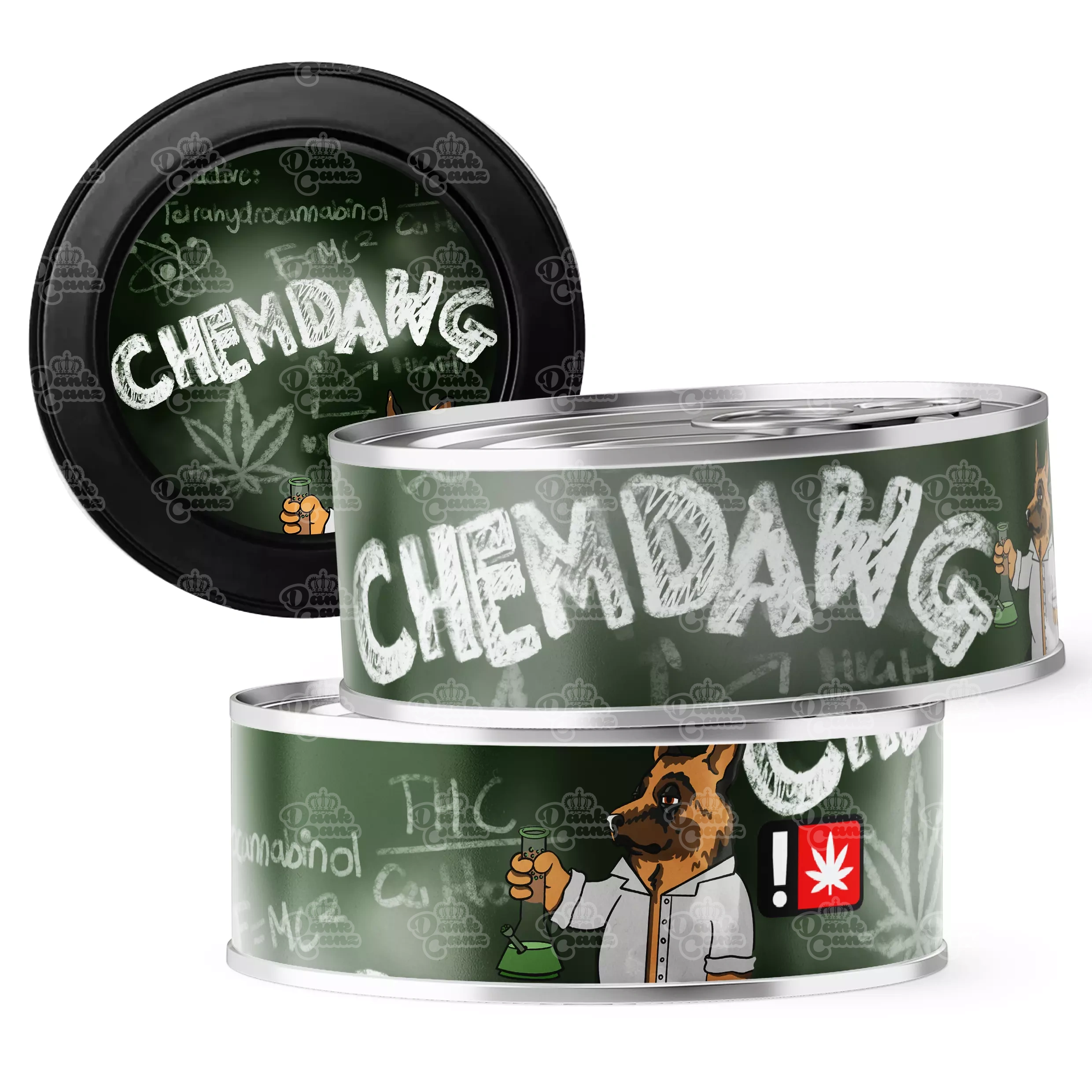 Chemdawg 3.5g Self Seal Tins - DC Packaging Custom Cannabis Packaging