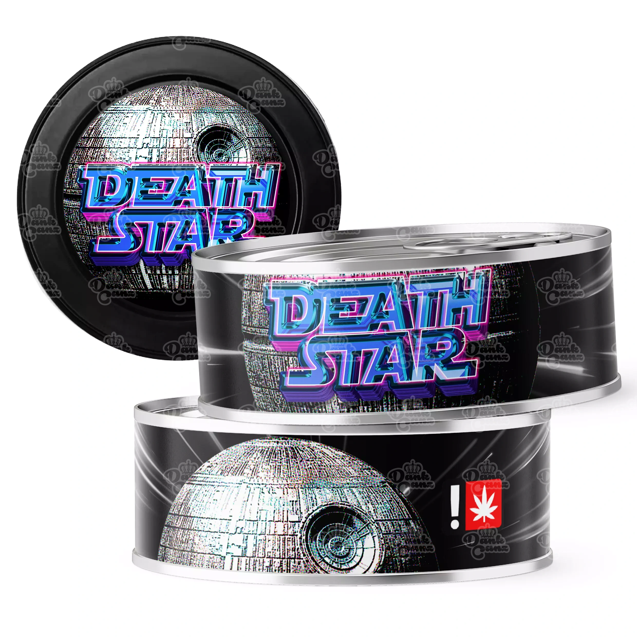 Death Star 3.5g Self Seal Tins - DC Packaging Custom Cannabis Packaging