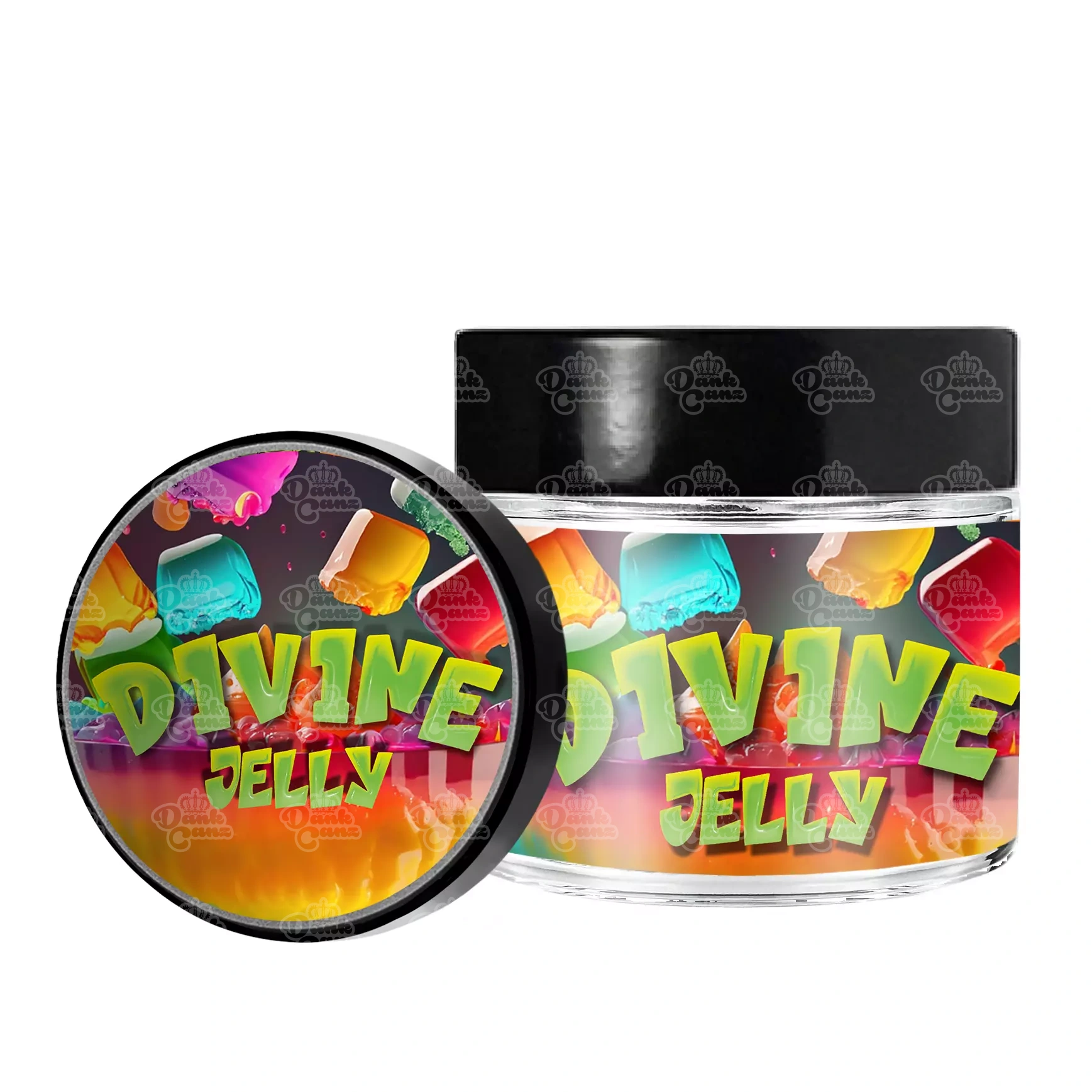 Divine Jelly 3.5g/60ml Glass Jars - Labelled - DC Packaging Custom Cannabis Packaging