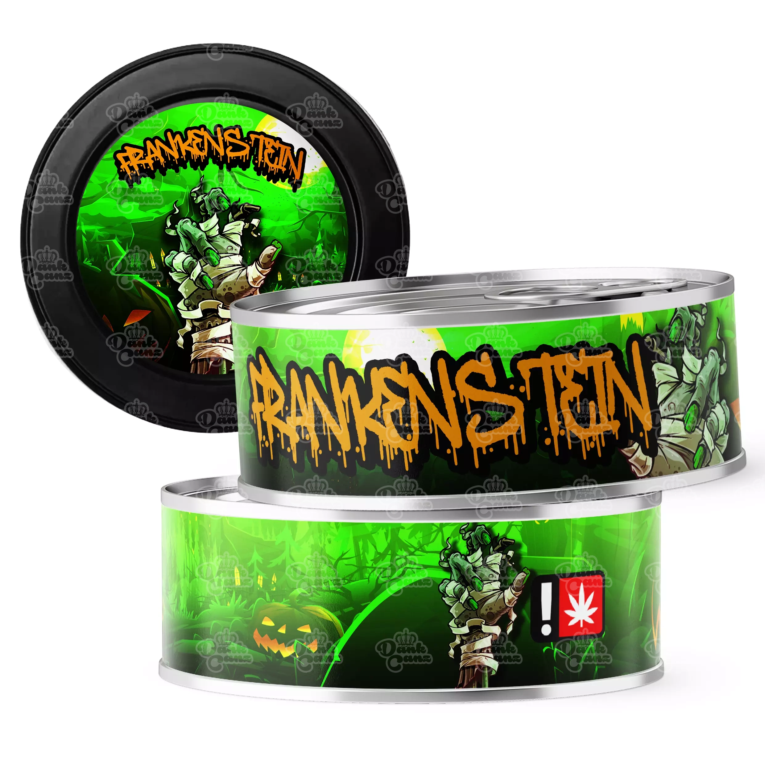 Frankenstein 3.5g Self Seal Tins - DC Packaging Custom Cannabis Packaging