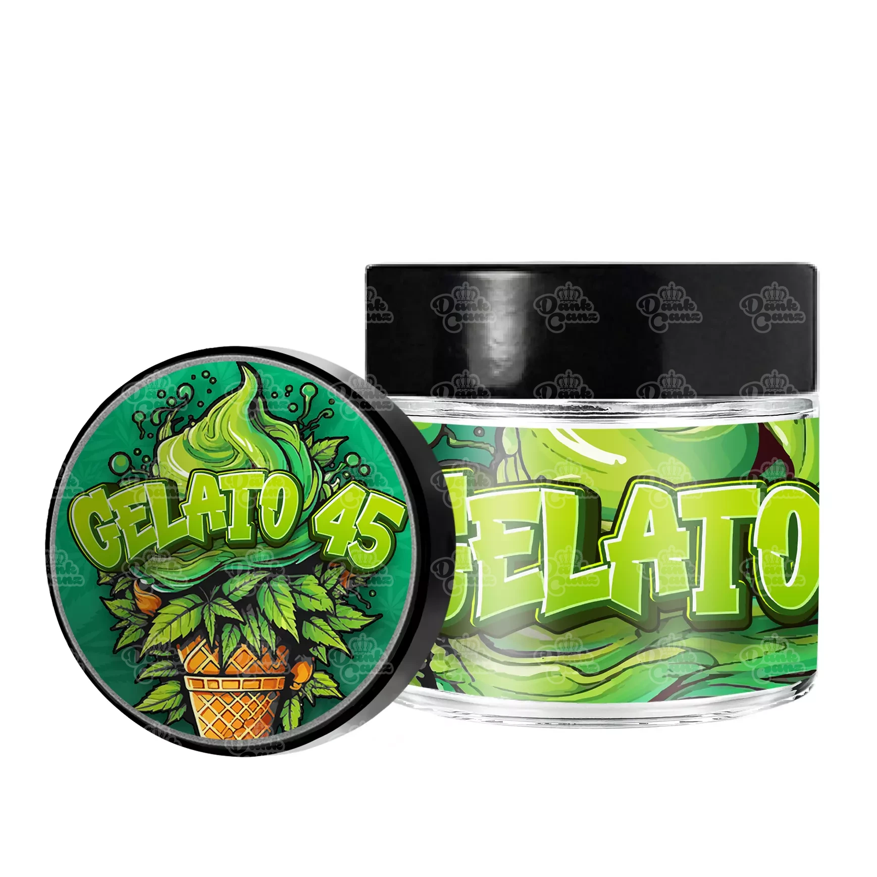 Gelato 45 3.5g/60ml Glass Jars - Labelled - DC Packaging Custom Cannabis Packaging