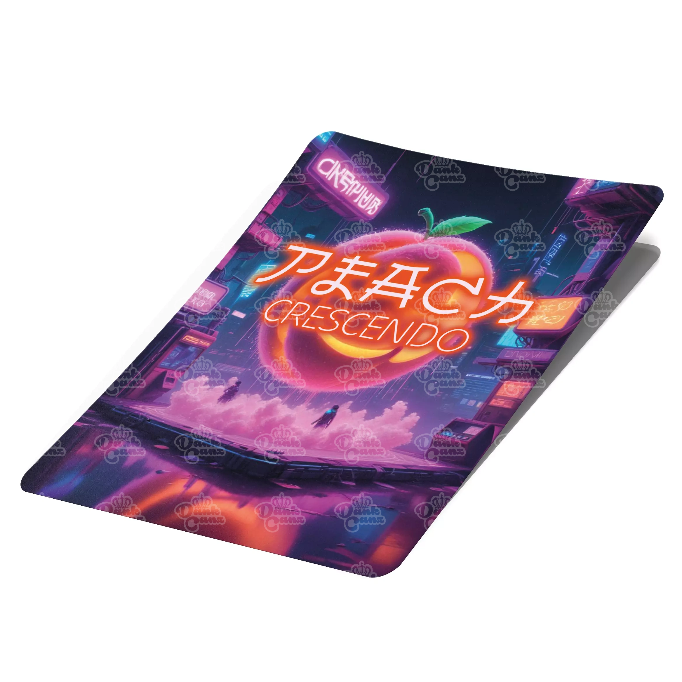 Peach Crescendo Mylar Bag Labels - Labels only - DC Packaging Custom Cannabis Packaging