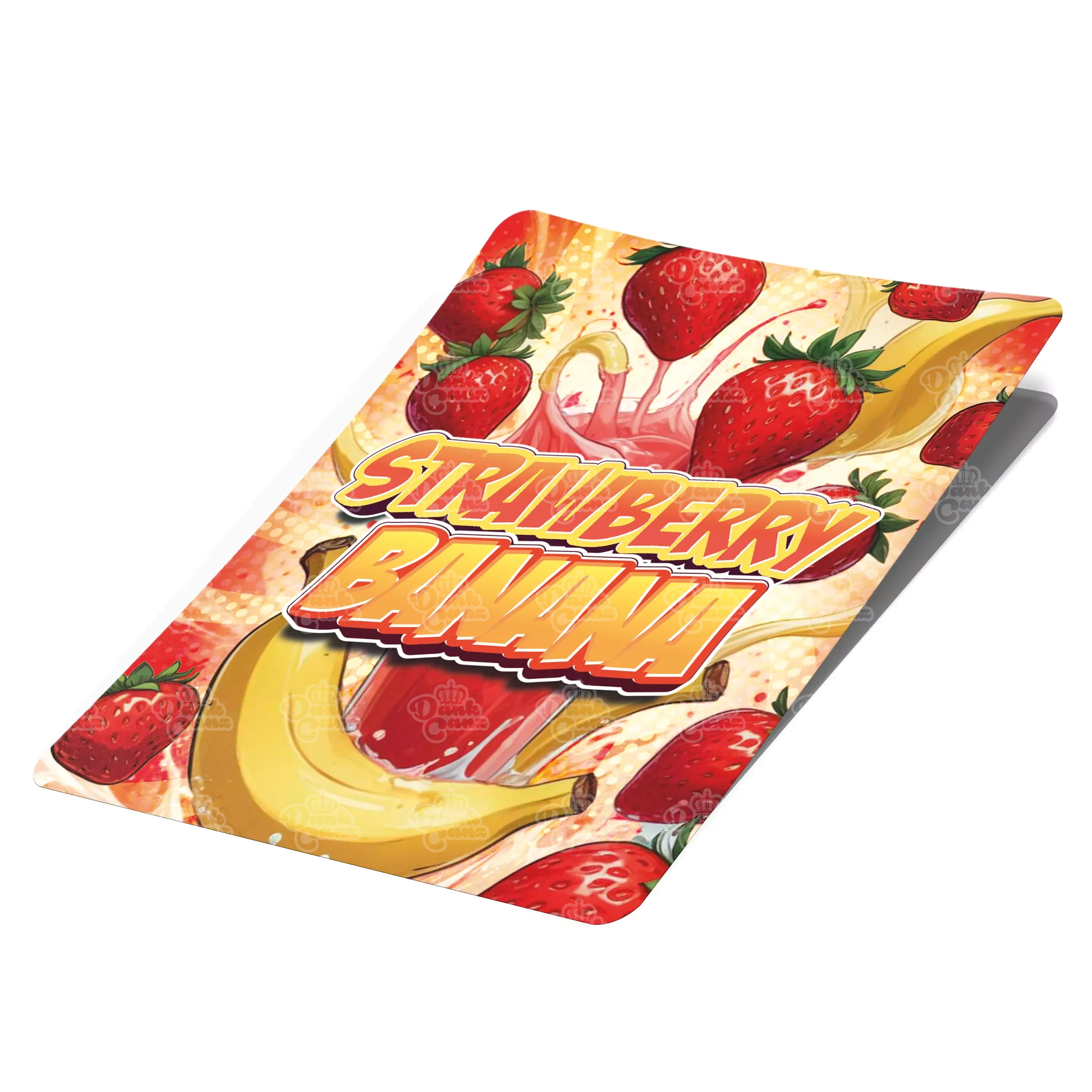 Strawberry Banana Mylar Bag Labels - Labels only - DC Packaging Custom Cannabis Packaging