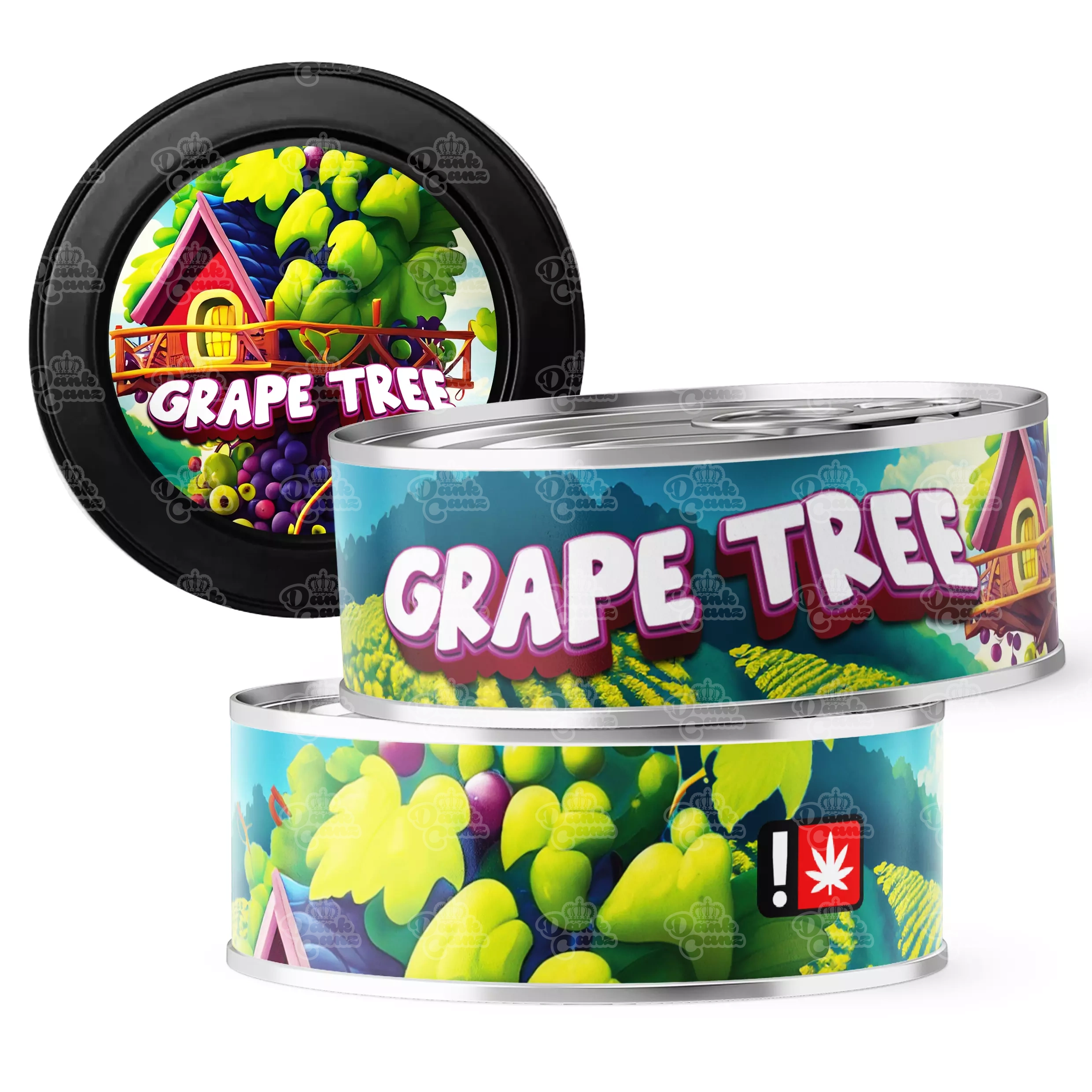 Grape Tree 3.5g Self Seal Tins - DC Packaging Custom Cannabis Packaging