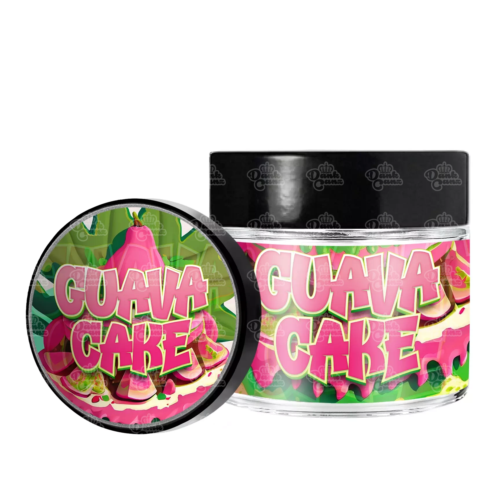 Guava Cake 3.5g/60ml Glass Jars - Labelled - DC Packaging Custom Cannabis Packaging