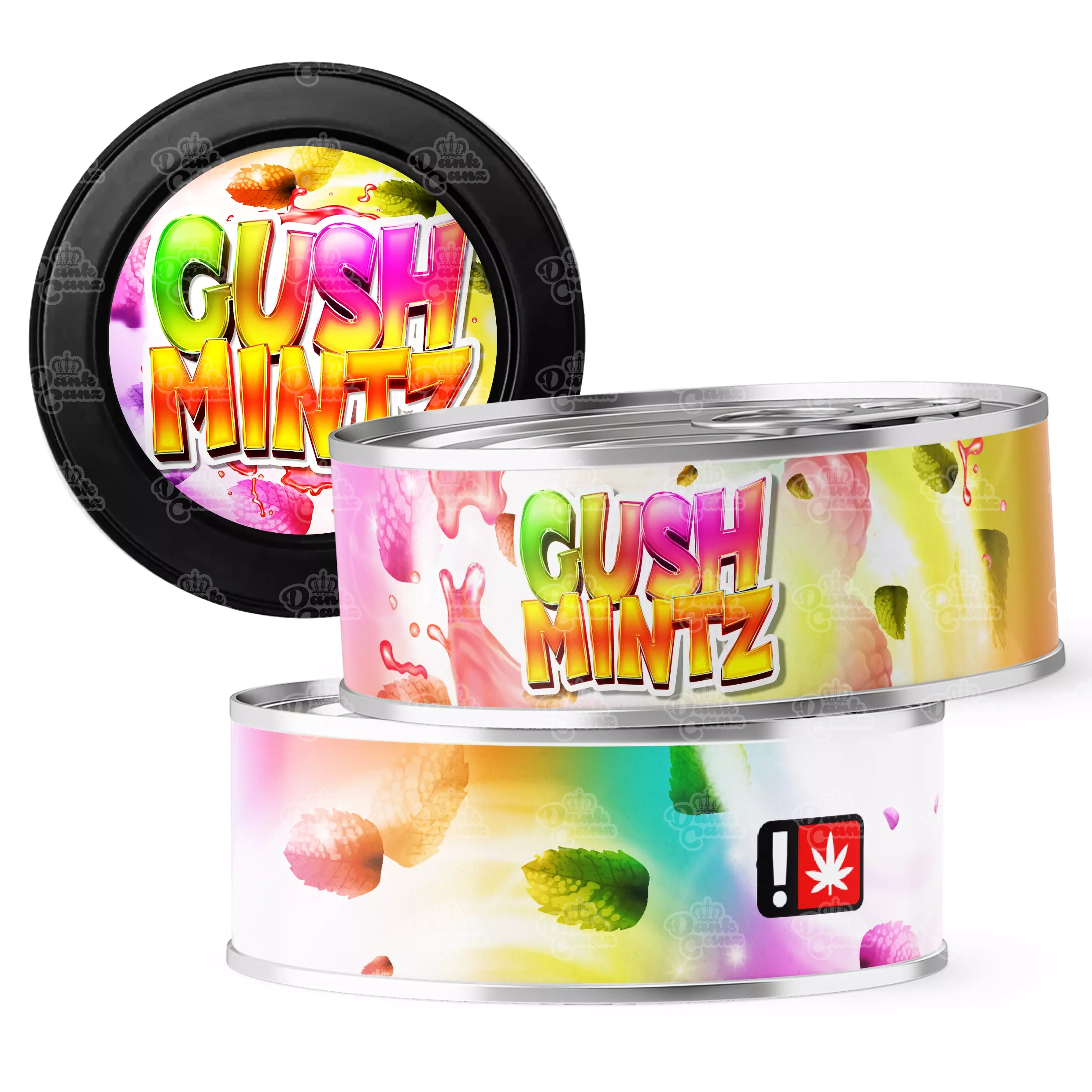 Gush Mintz 3.5g Self Seal Tins - DC Packaging Custom Cannabis Packaging