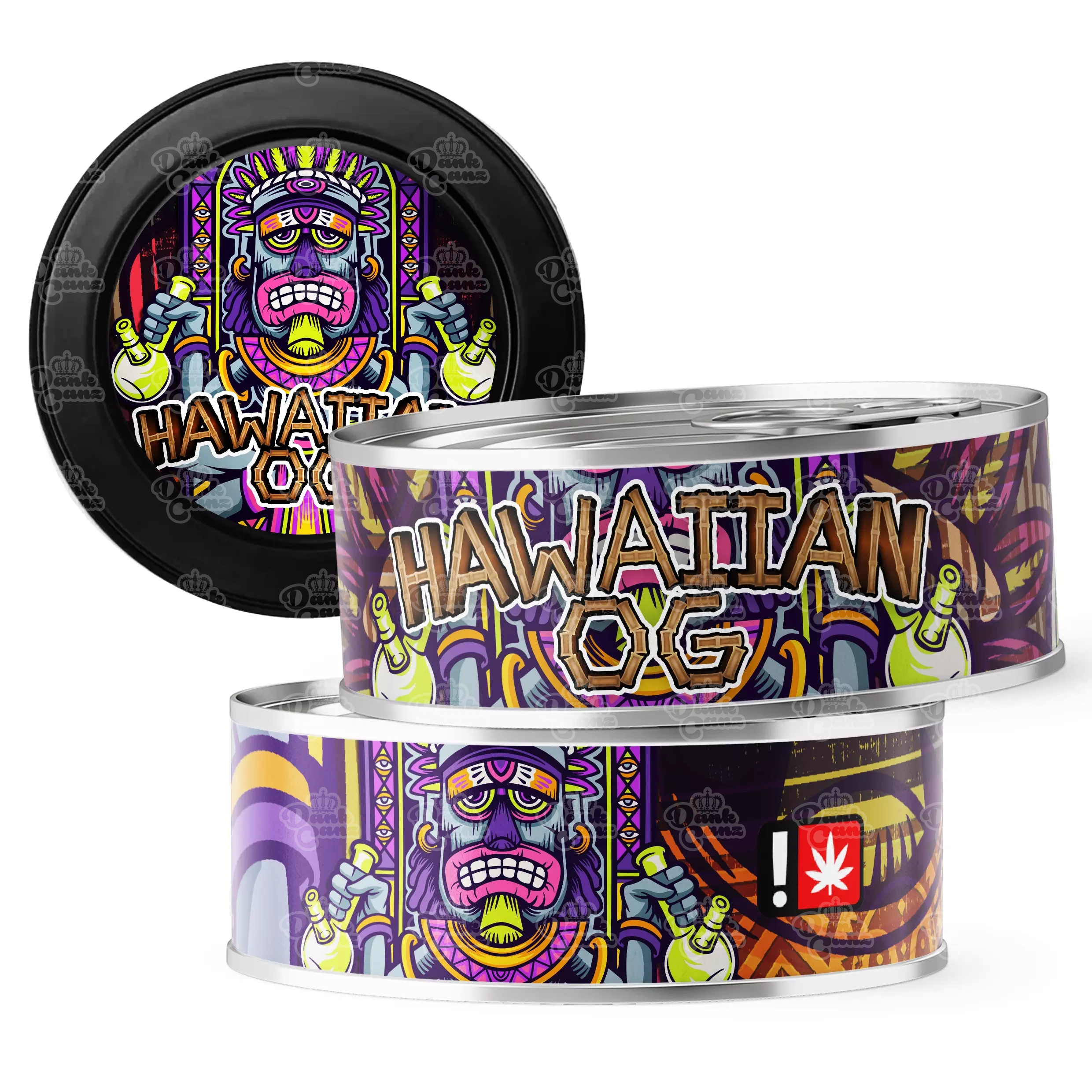 Hawaiian OG 3.5g Self Seal Tins - DC Packaging Custom Cannabis Packaging