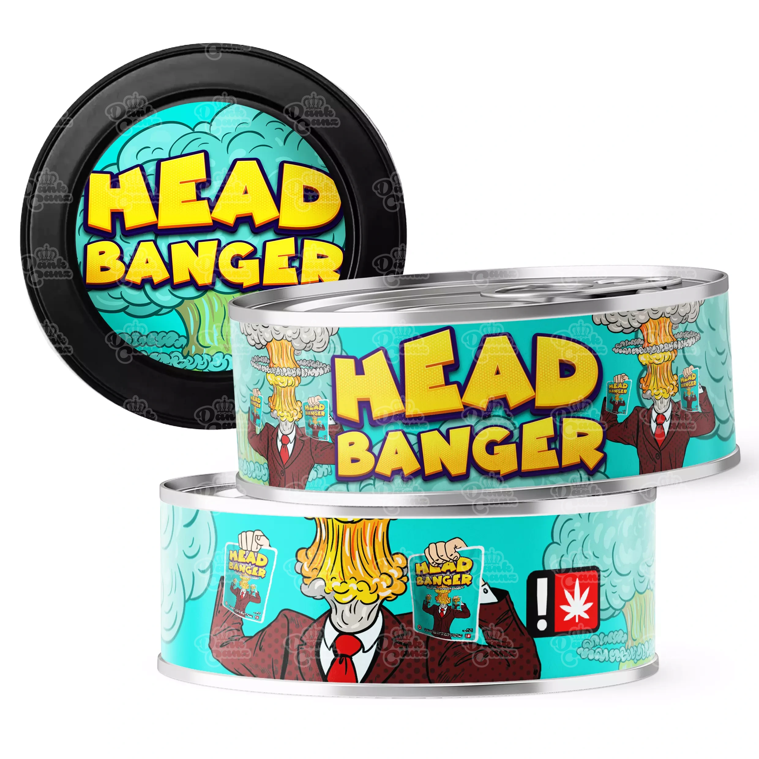 Head Banger OG 3.5g Self Seal Tins - DC Packaging Custom Cannabis Packaging