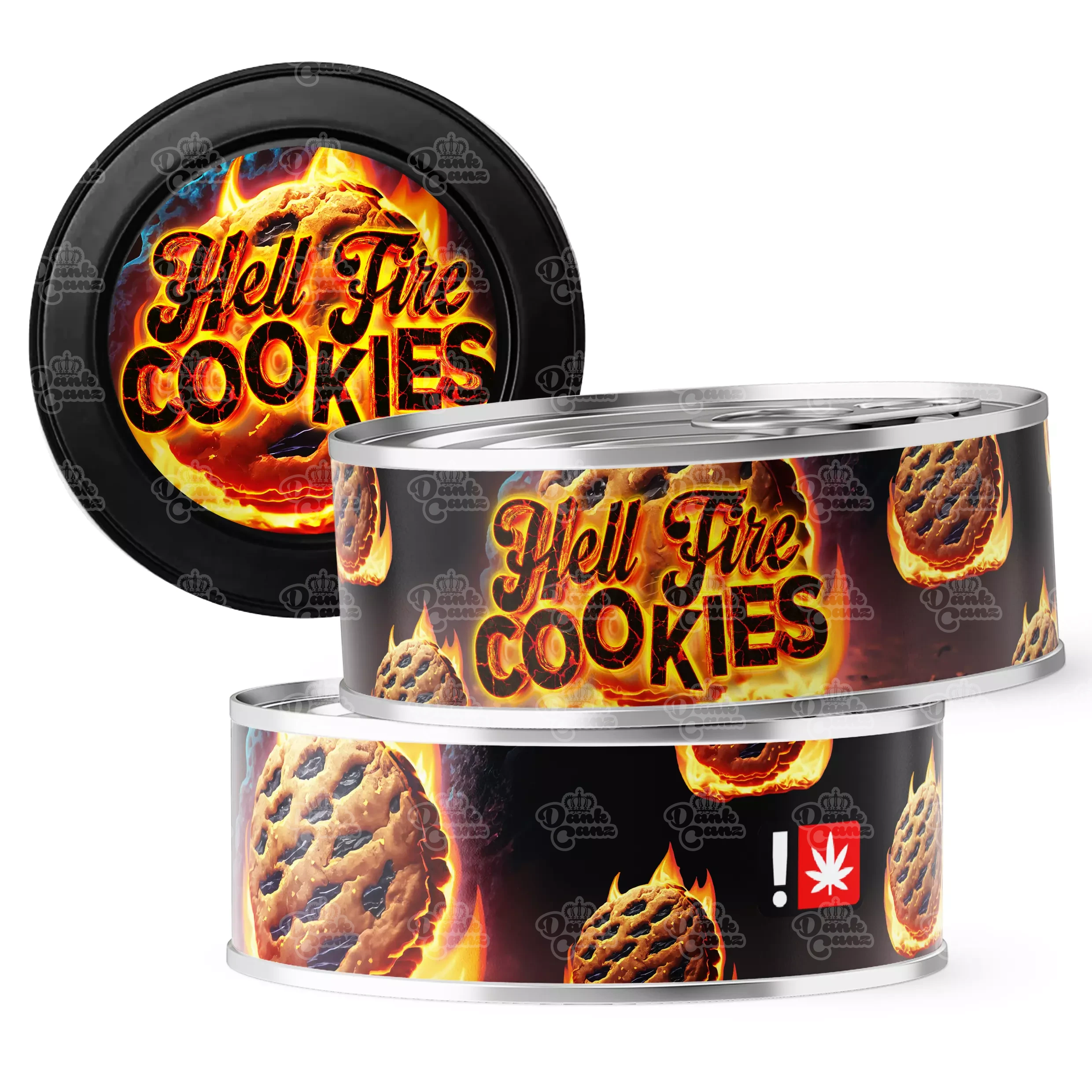 Hell Fire Cookies 3.5g Self Seal Tins - DC Packaging Custom Cannabis Packaging
