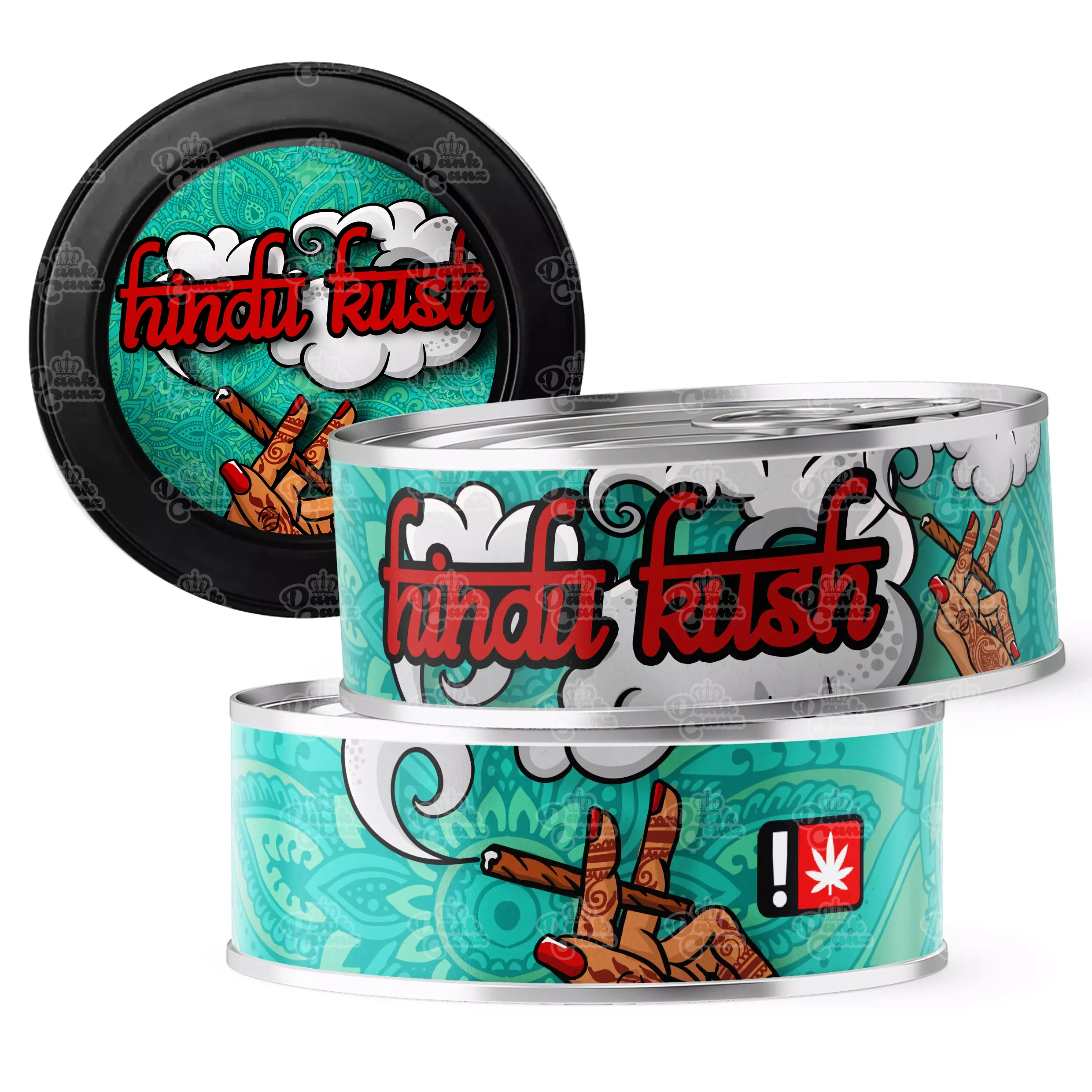 Hindu Kush 3.5g Self Seal Tins - DC Packaging Custom Cannabis Packaging