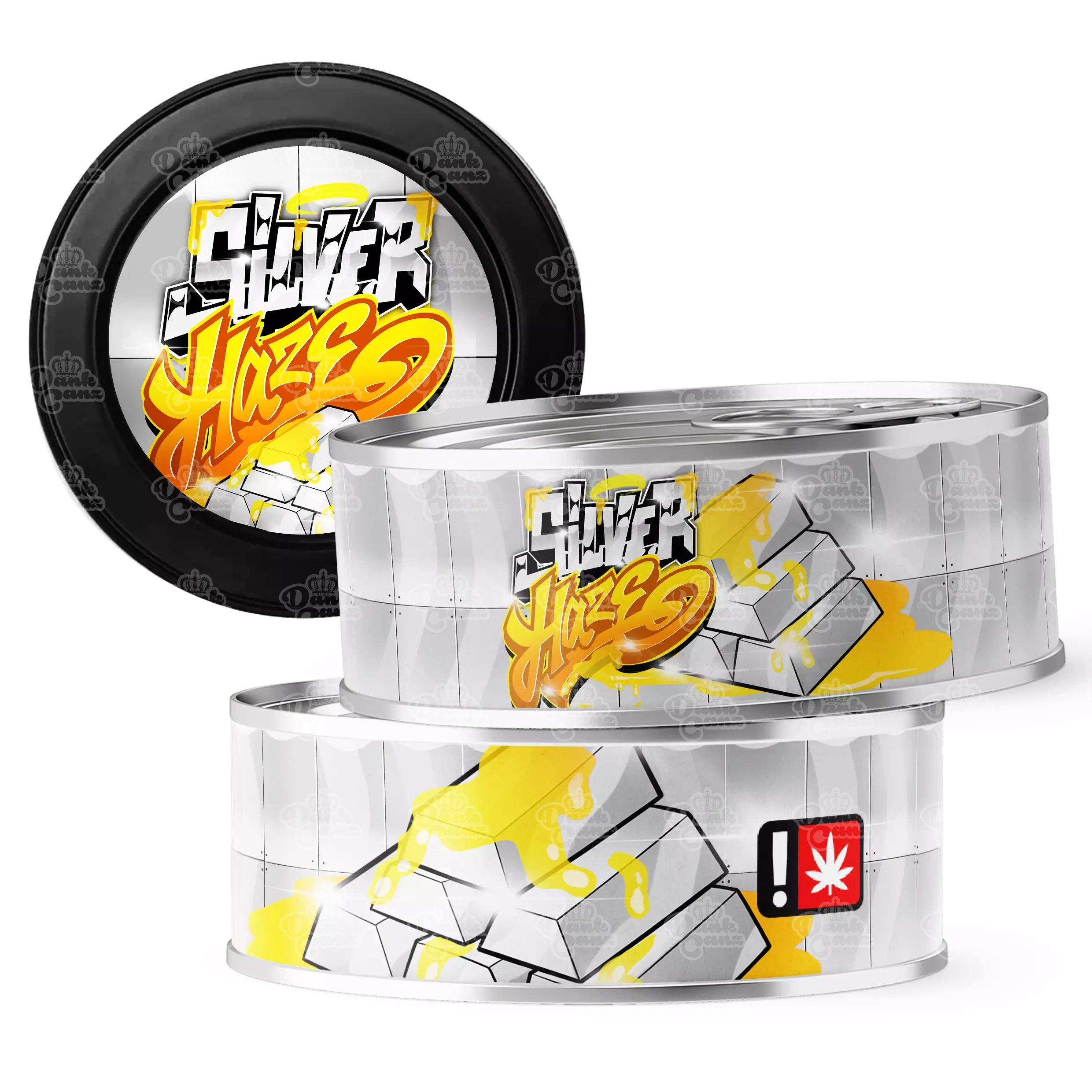Silver Haze 3.5g Self Seal Tins - DC Packaging Custom Cannabis Packaging