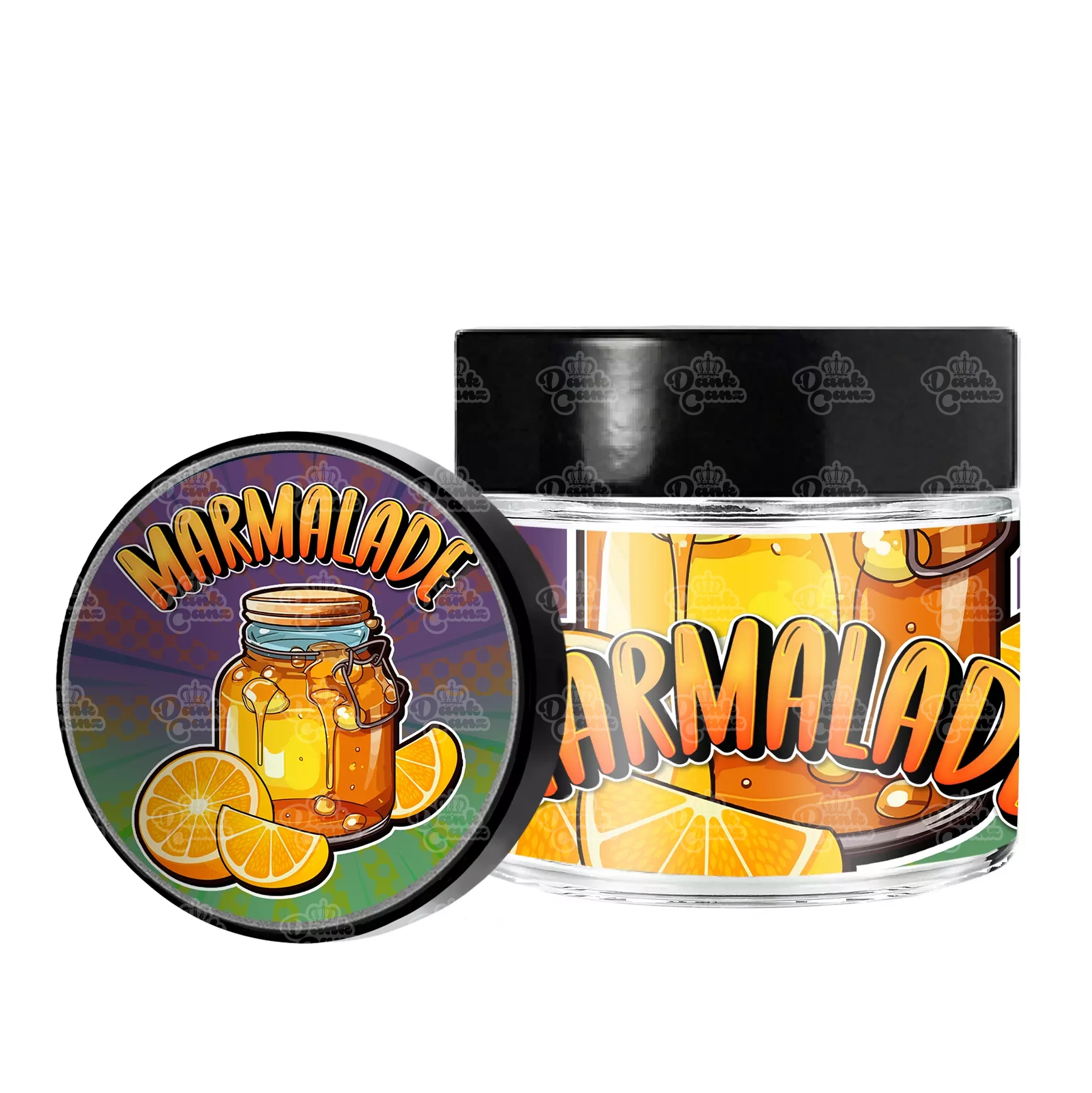 Marmalade 3.5g/60ml Glass Jars - Labelled - DC Packaging Custom Cannabis Packaging