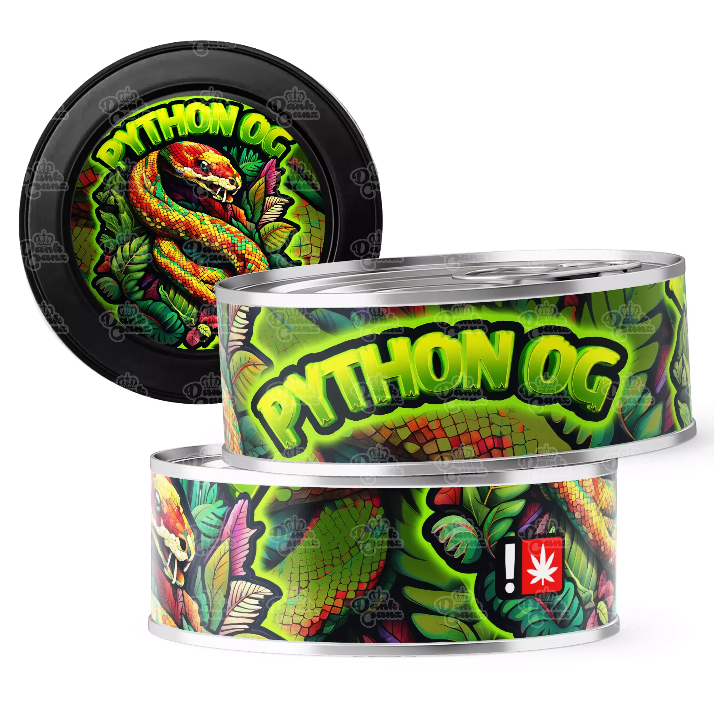 Python OG 3.5g Self Seal Tins - DC Packaging Custom Cannabis Packaging