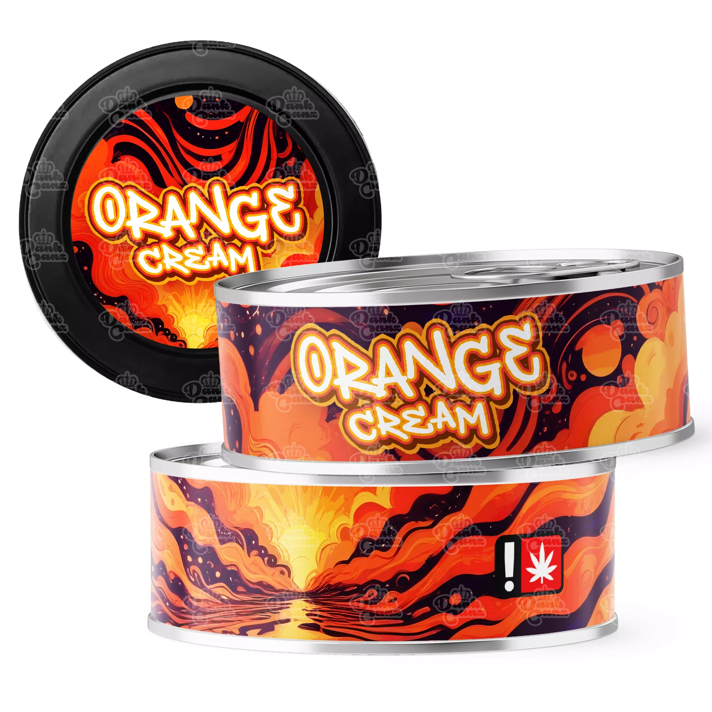 Orange Cream 3.5g Self Seal Tins - DC Packaging Custom Cannabis Packaging