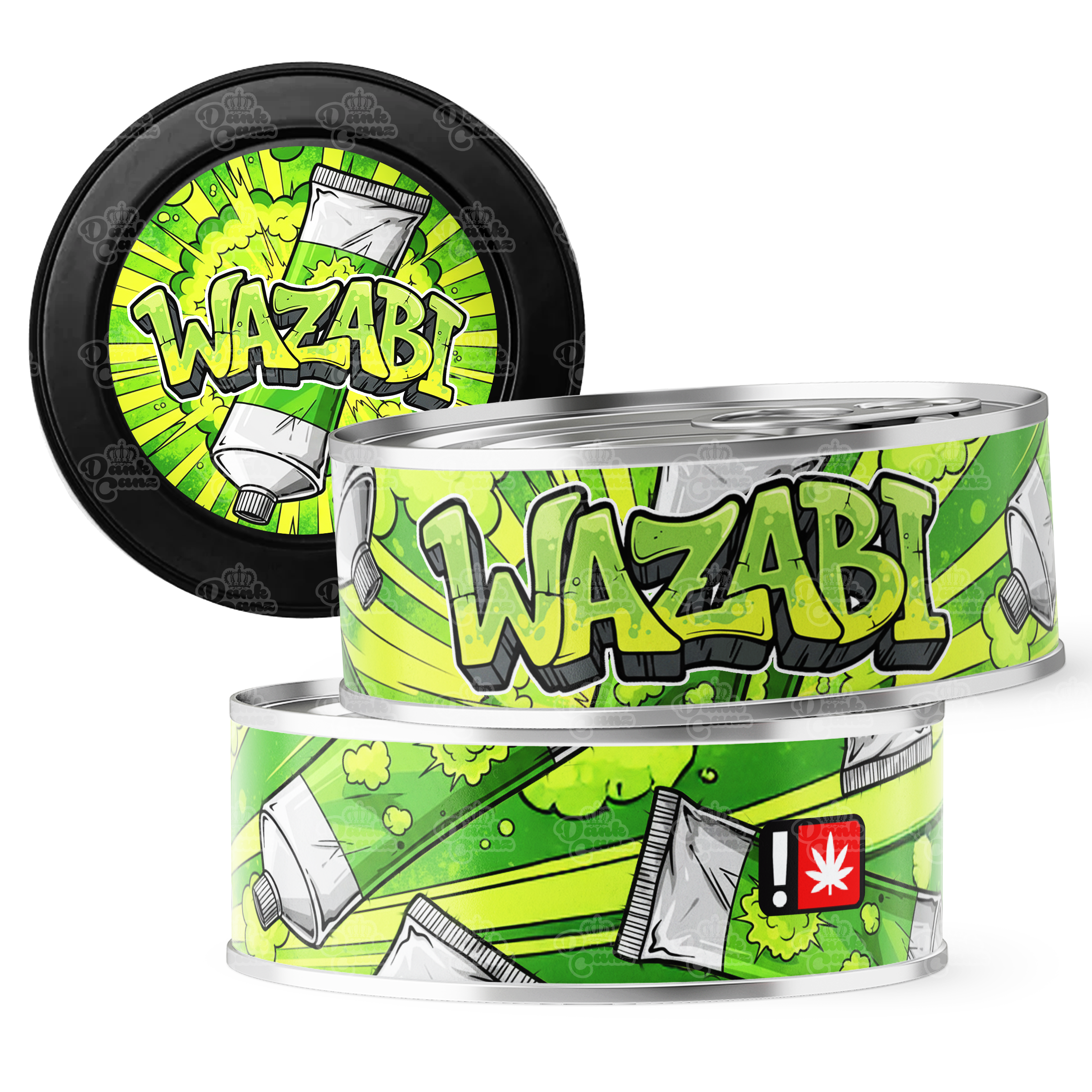 Wazabi 3.5g Self Seal Tins - DC Packaging Custom Cannabis Packaging