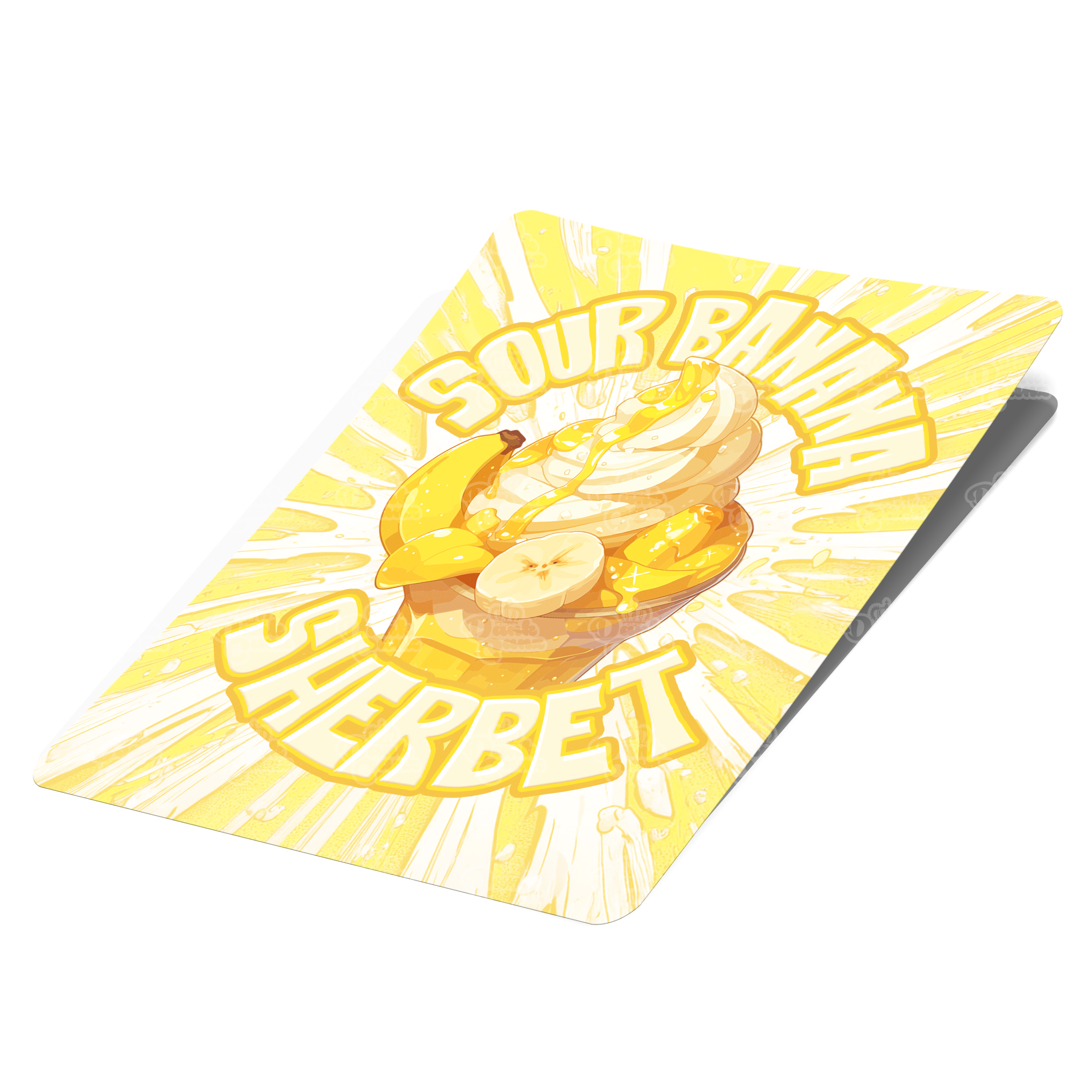 Sour Banana Sherbet Mylar Bag Labels - Labels only - DC Packaging Custom Cannabis Packaging
