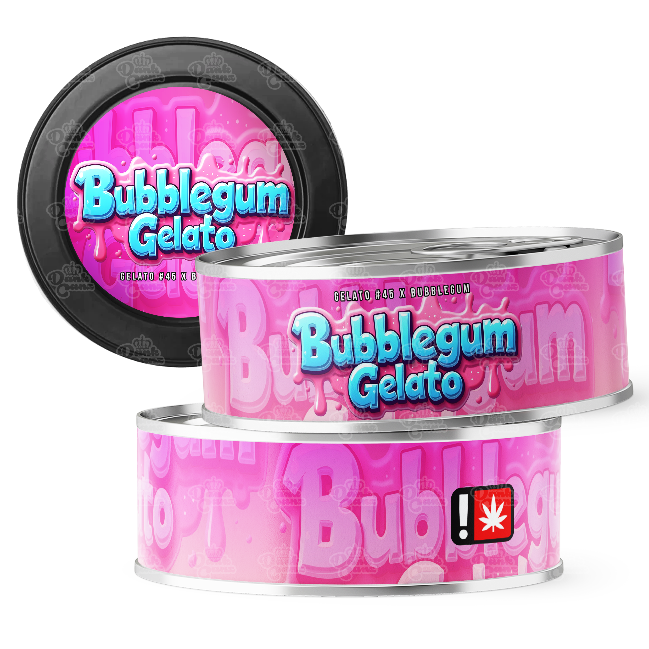 Bubblegum Gelato 3.5g Self Seal Tins - DC Packaging Custom Cannabis Packaging